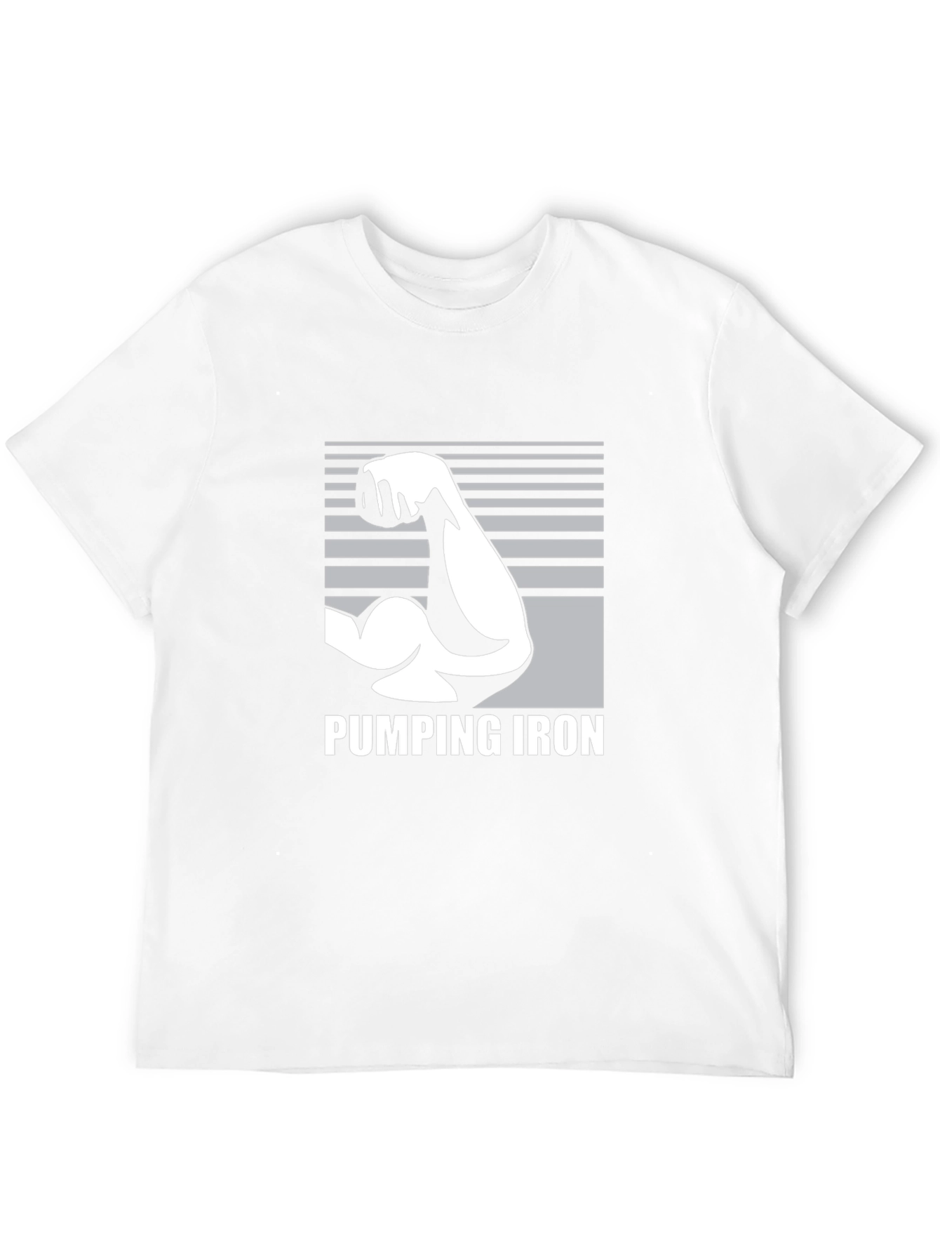 Pumping Iron Graphic Tee - Black Cotton Gym Shirt
