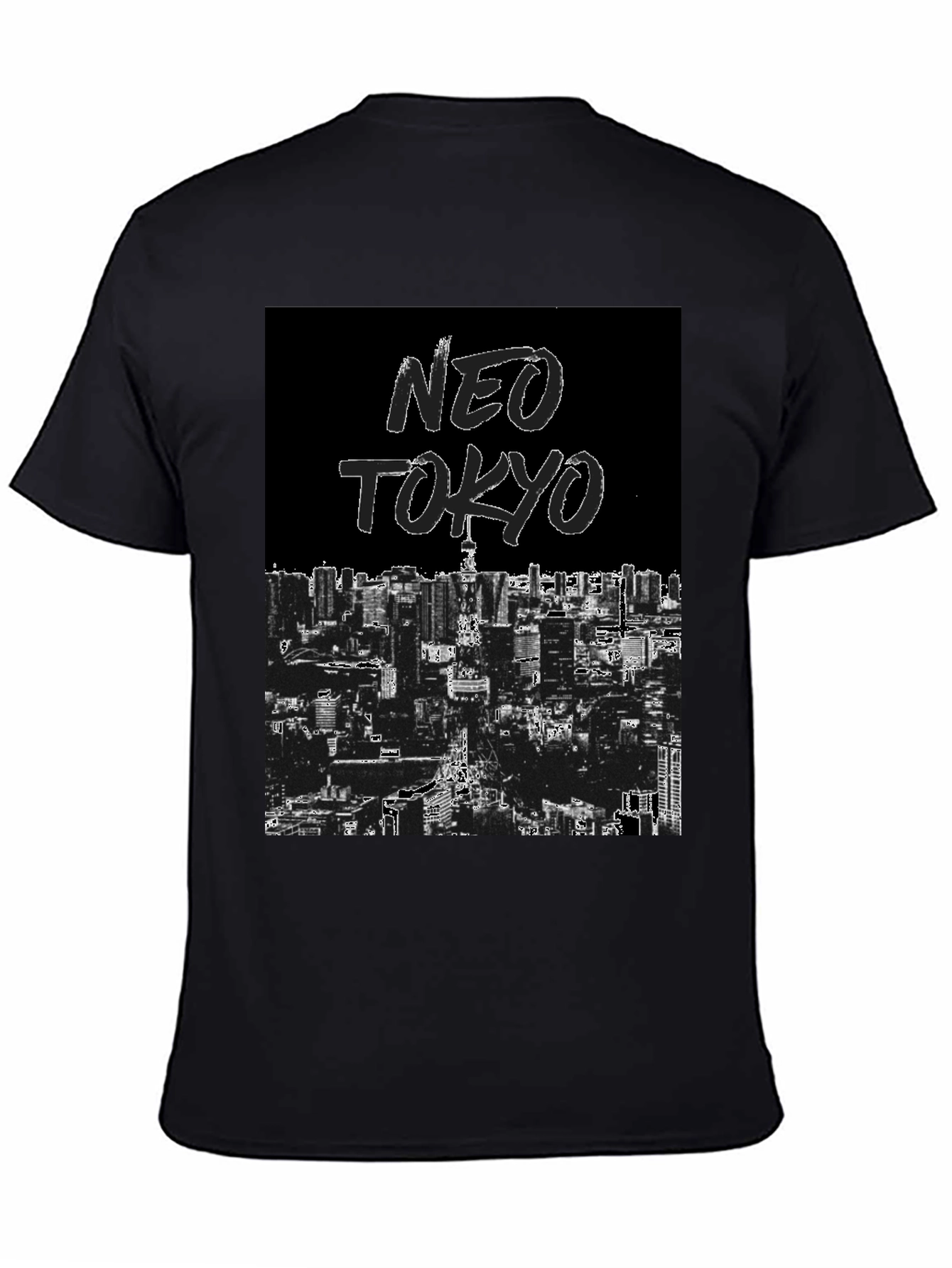 Neo Tokyo Graphic Tee - Black Urban Style