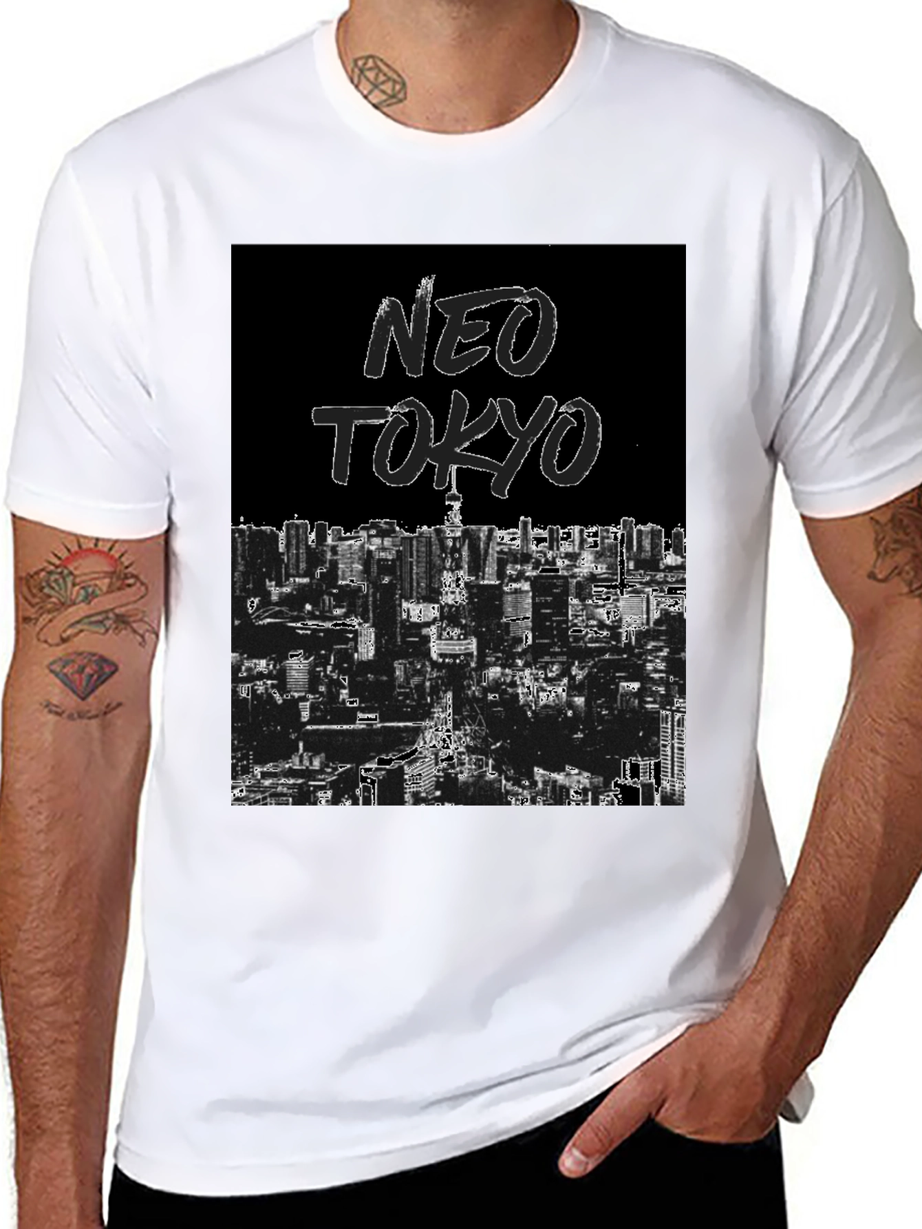 Neo Tokyo Graphic Tee - Black Urban Style