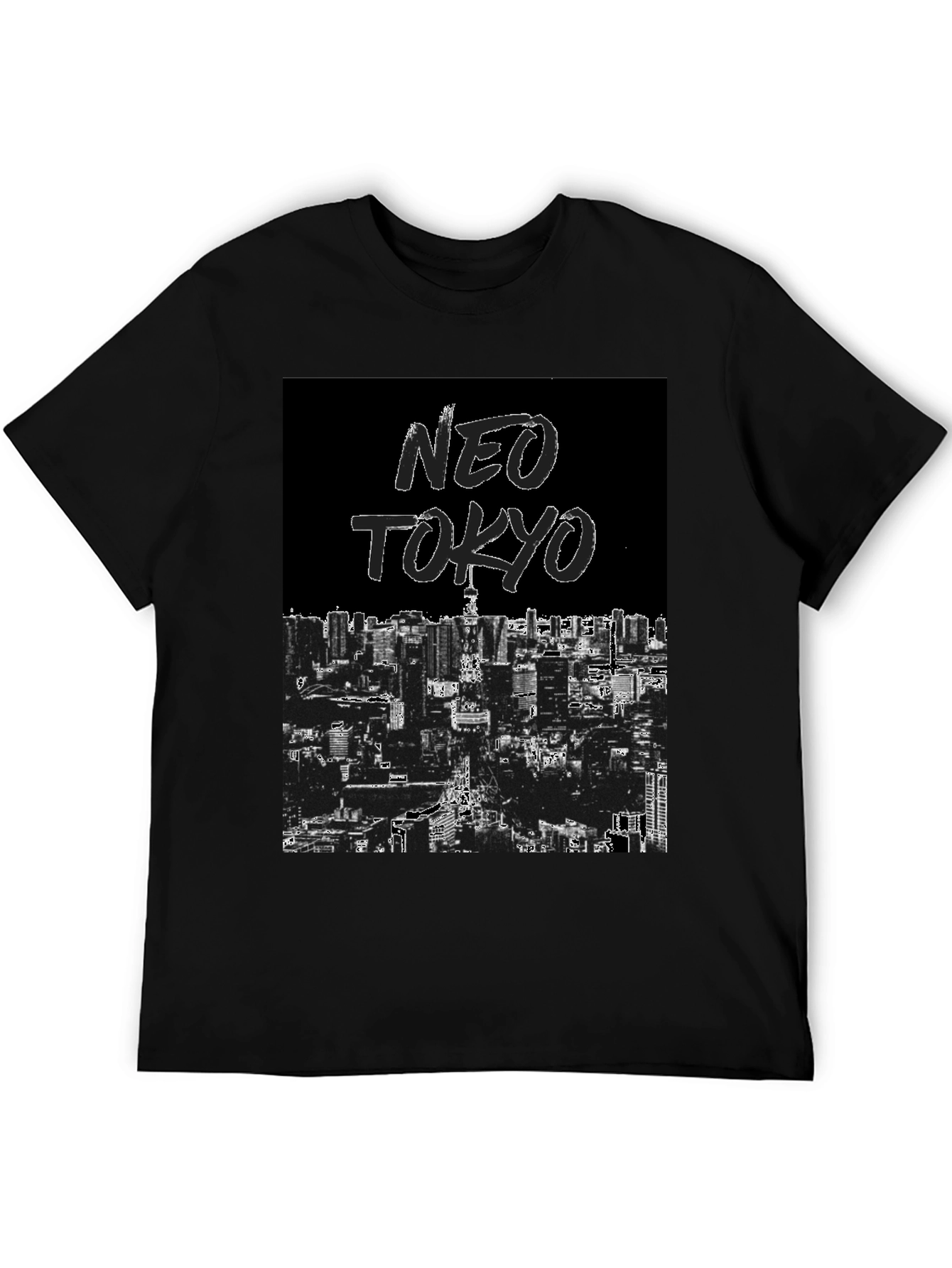 Neo Tokyo Graphic Tee - Black Urban Style