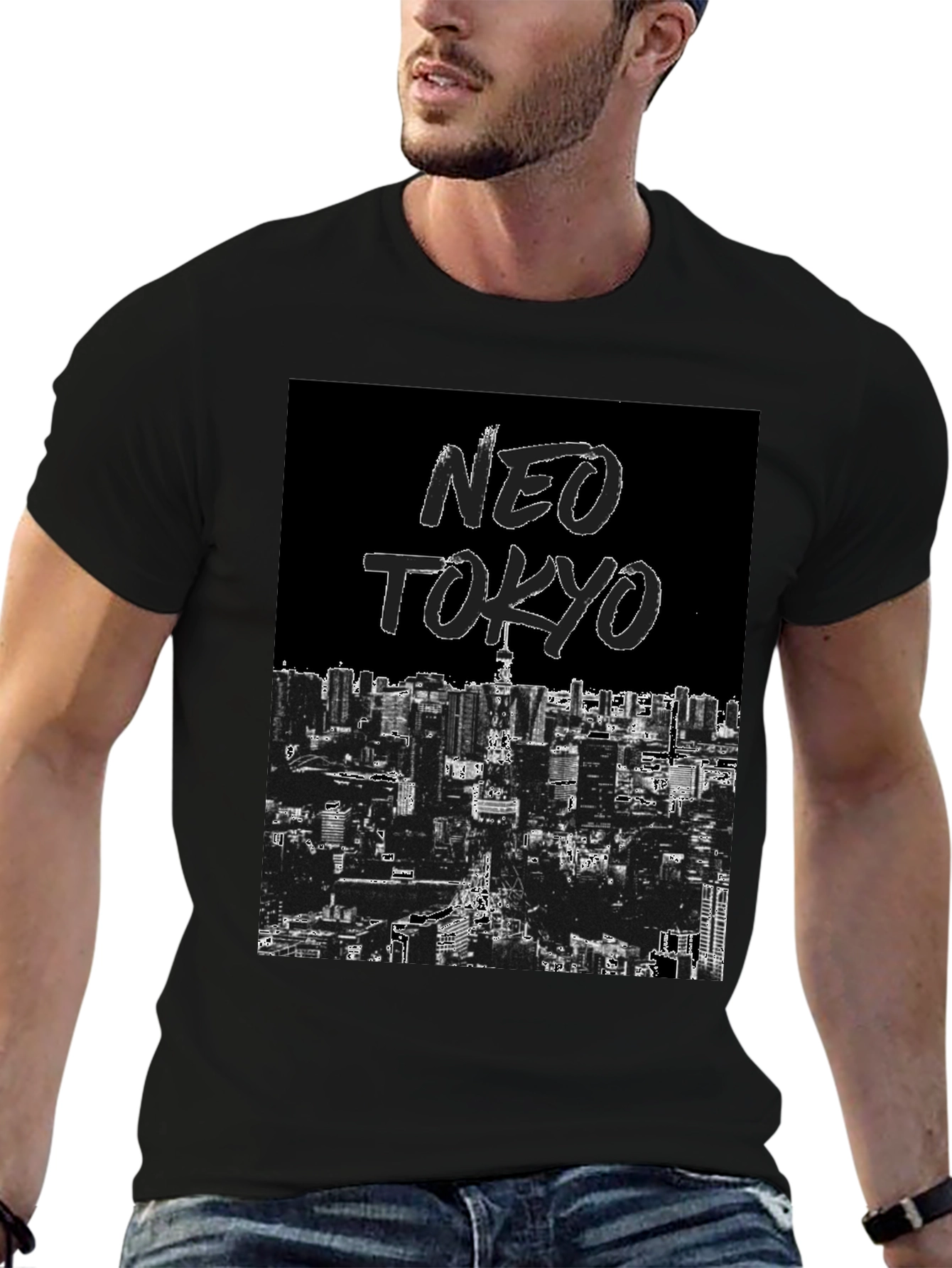 Neo Tokyo Graphic Tee - Black Urban Style