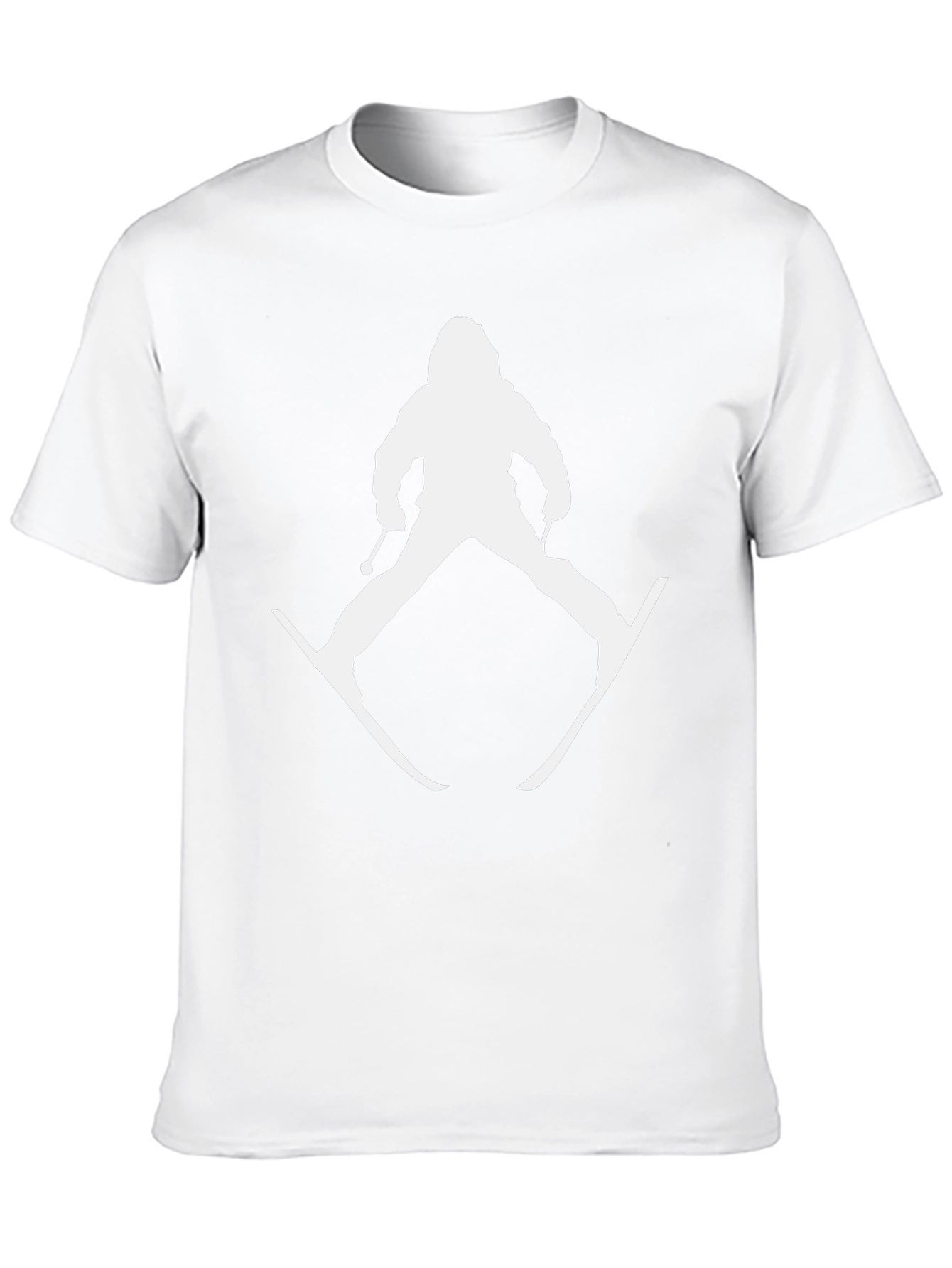 Black Skiing Silhouette Graphic Tee