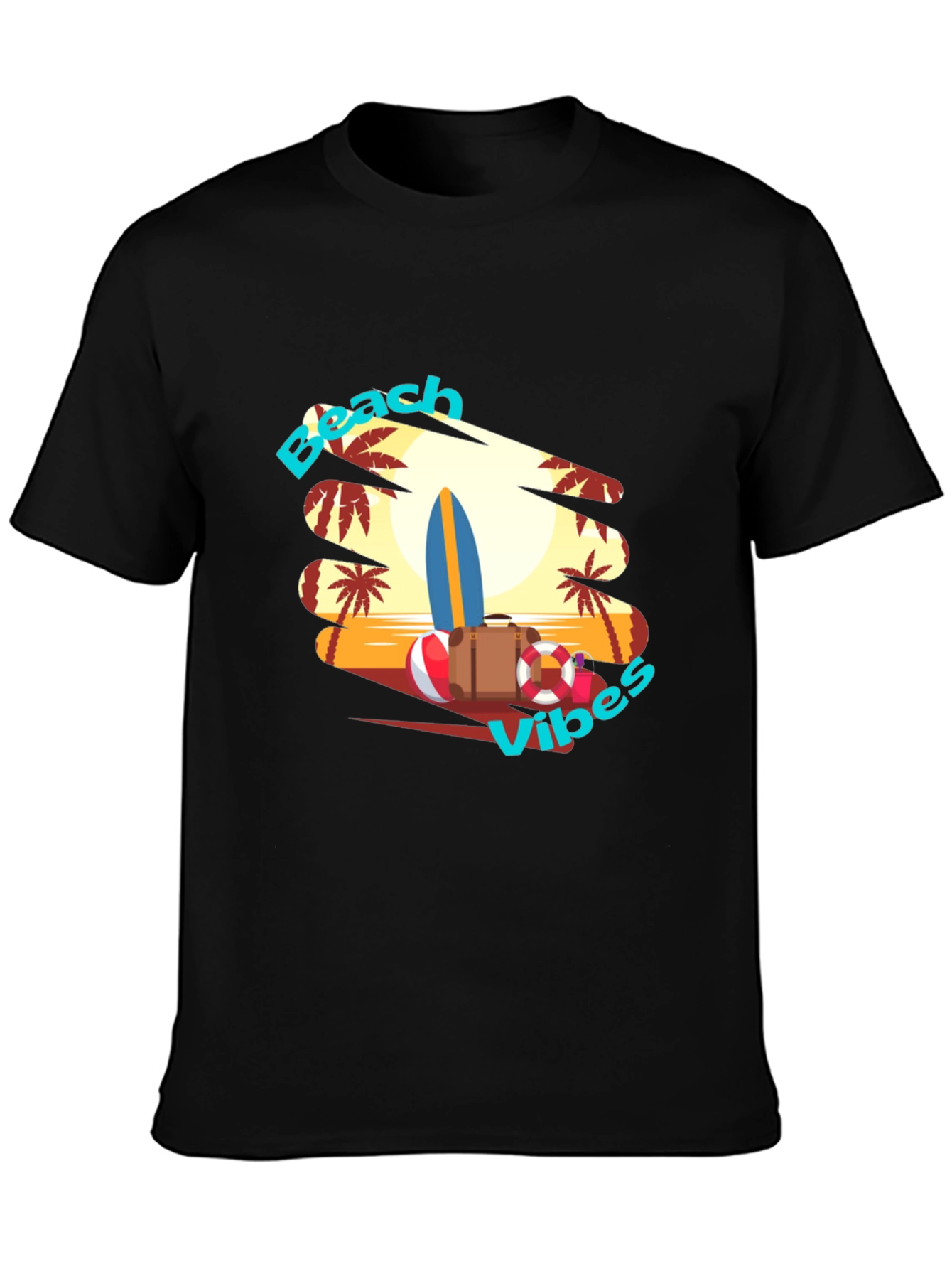 Beach Vibes Graphic T-Shirt - Tropical Summer Tee