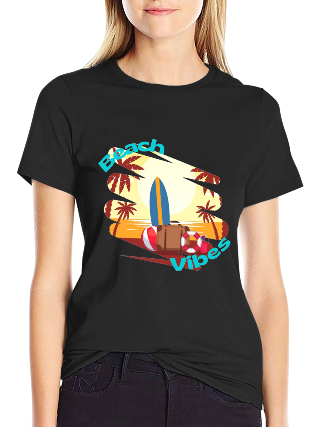 Beach Vibes Graphic T-Shirt - Tropical Summer Tee
