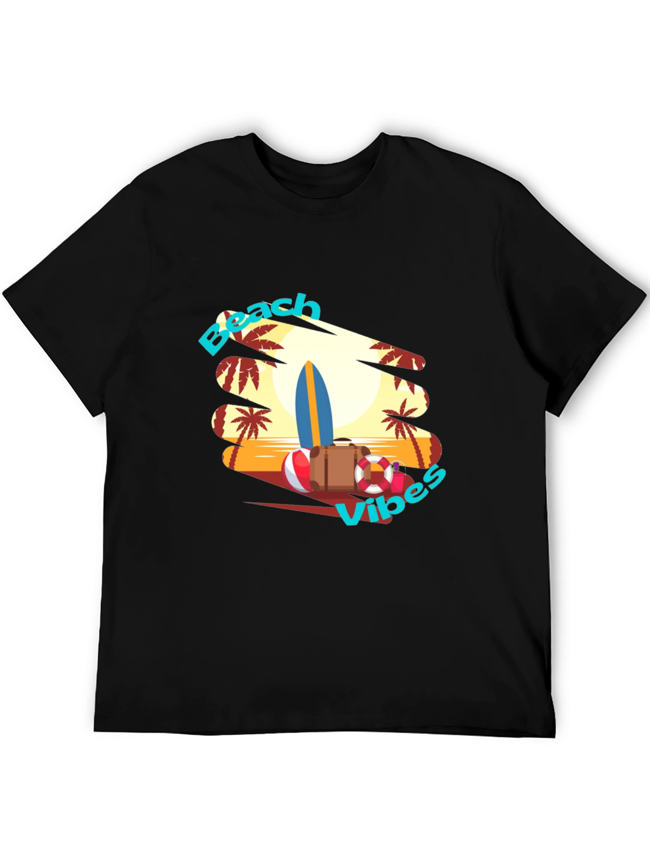 Beach Vibes Graphic T-Shirt - Tropical Summer Tee