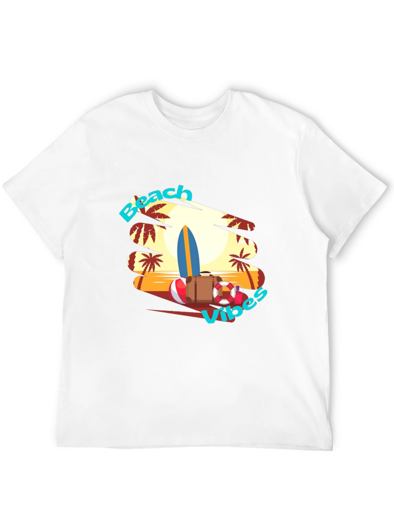 Beach Vibes Graphic T-Shirt - Tropical Summer Tee