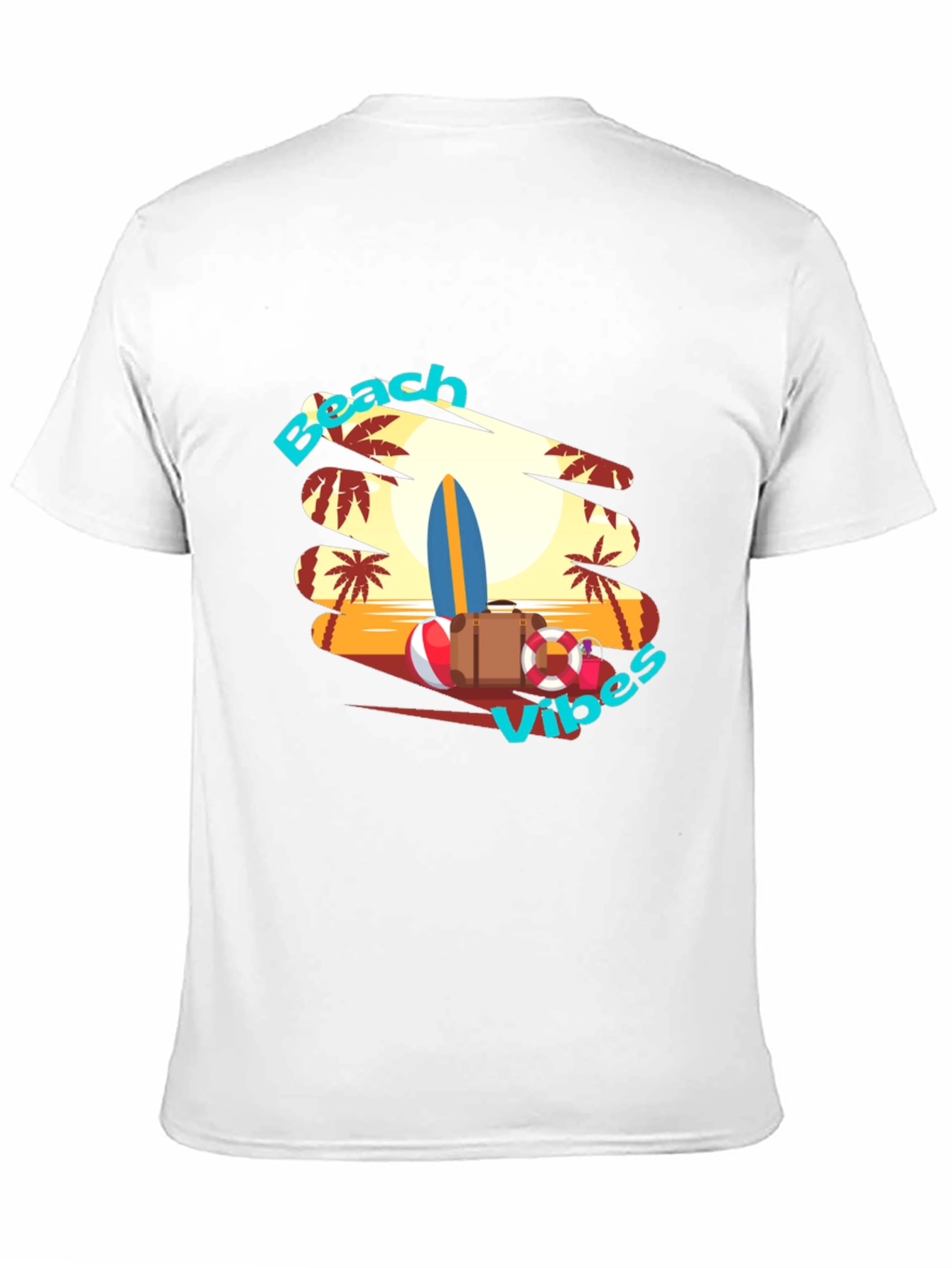 Beach Vibes Graphic T-Shirt - Tropical Summer Tee