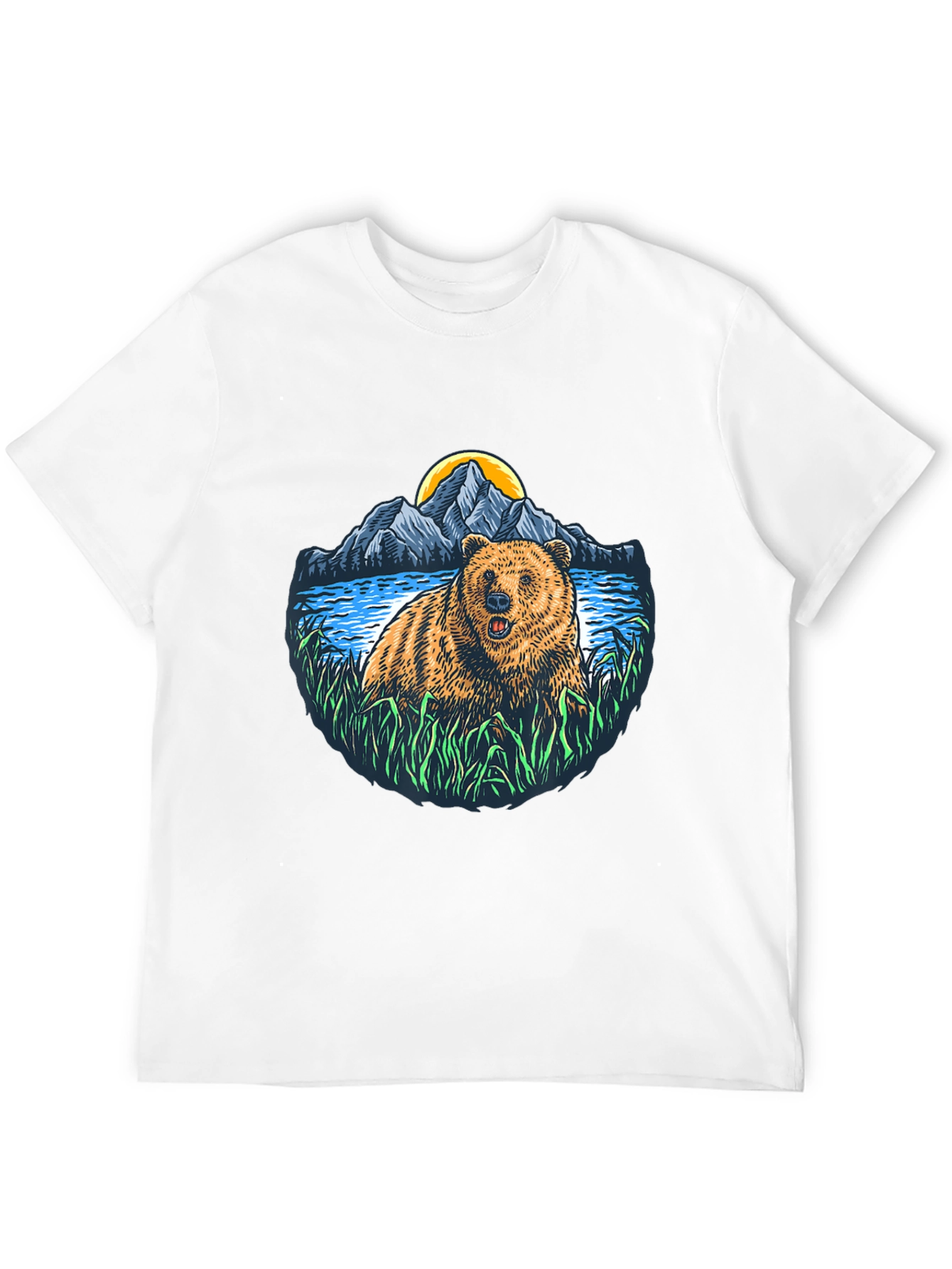 Bear & Mountain Graphic T-Shirt