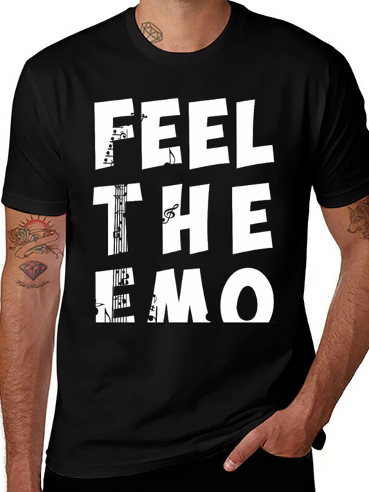 Feel the Emo Music T-Shirt - Black Tee