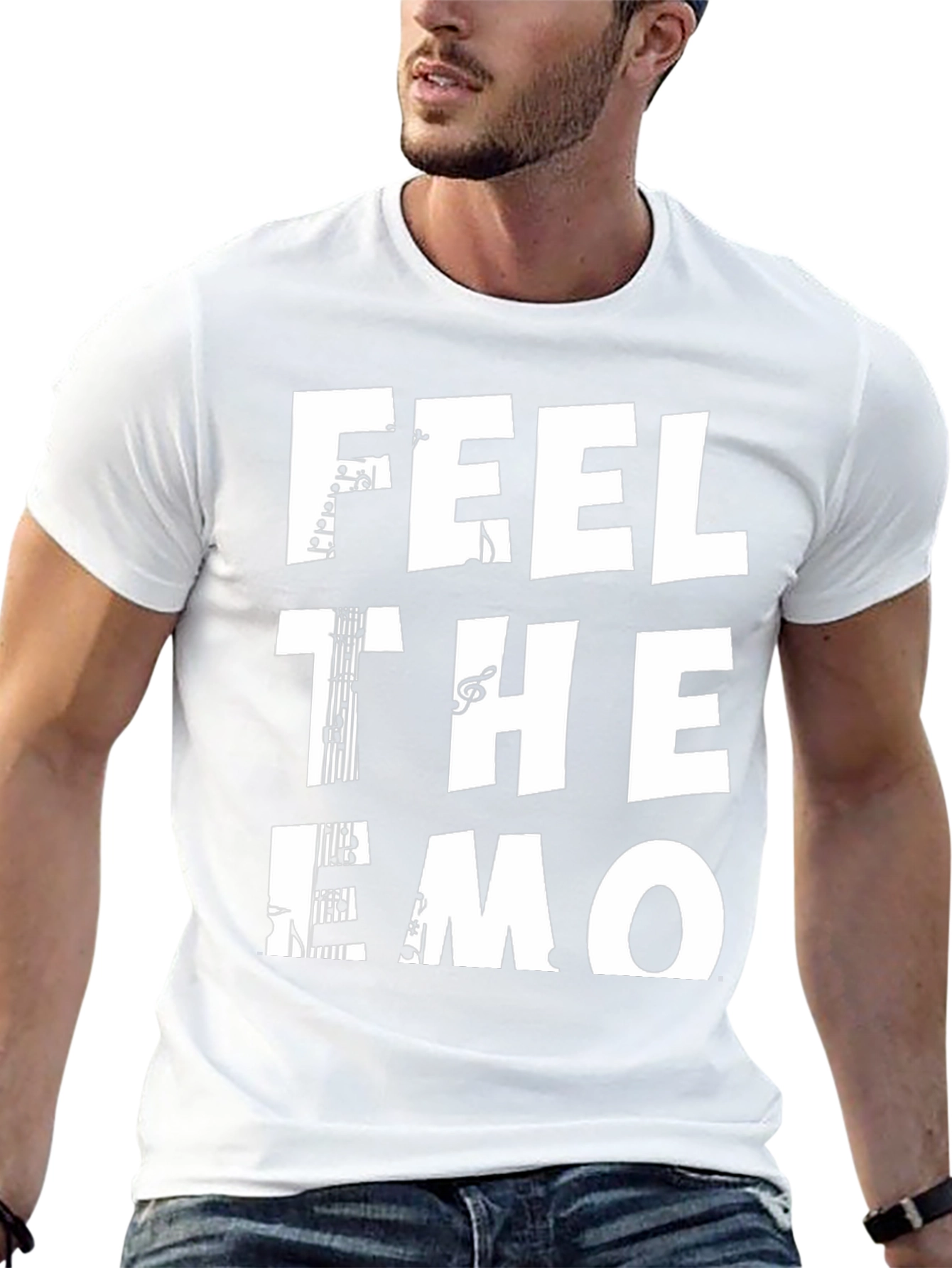 Feel the Emo Music T-Shirt - Black Tee
