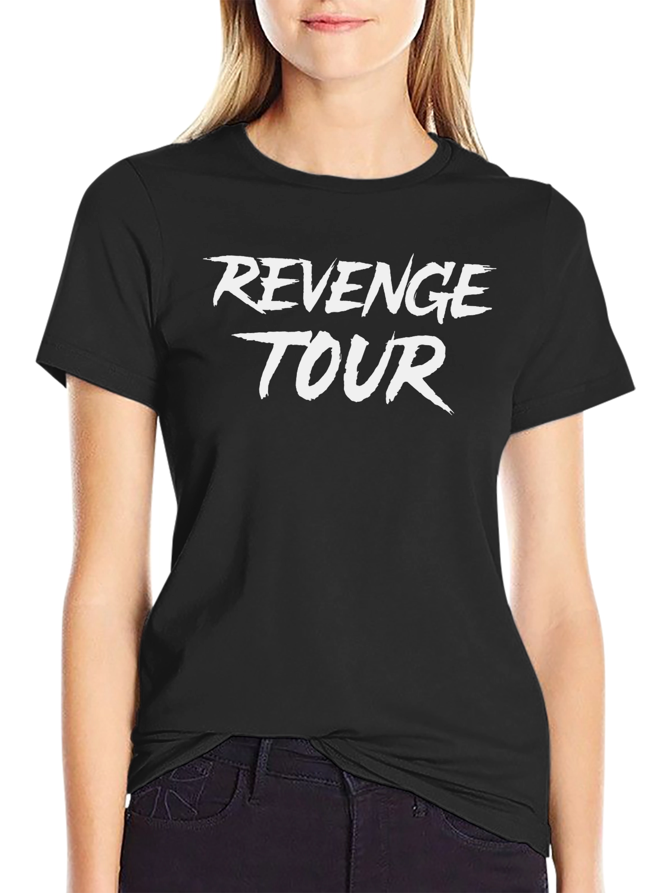 Revenge Tour Graphic Tee - Black Cotton T-Shirt