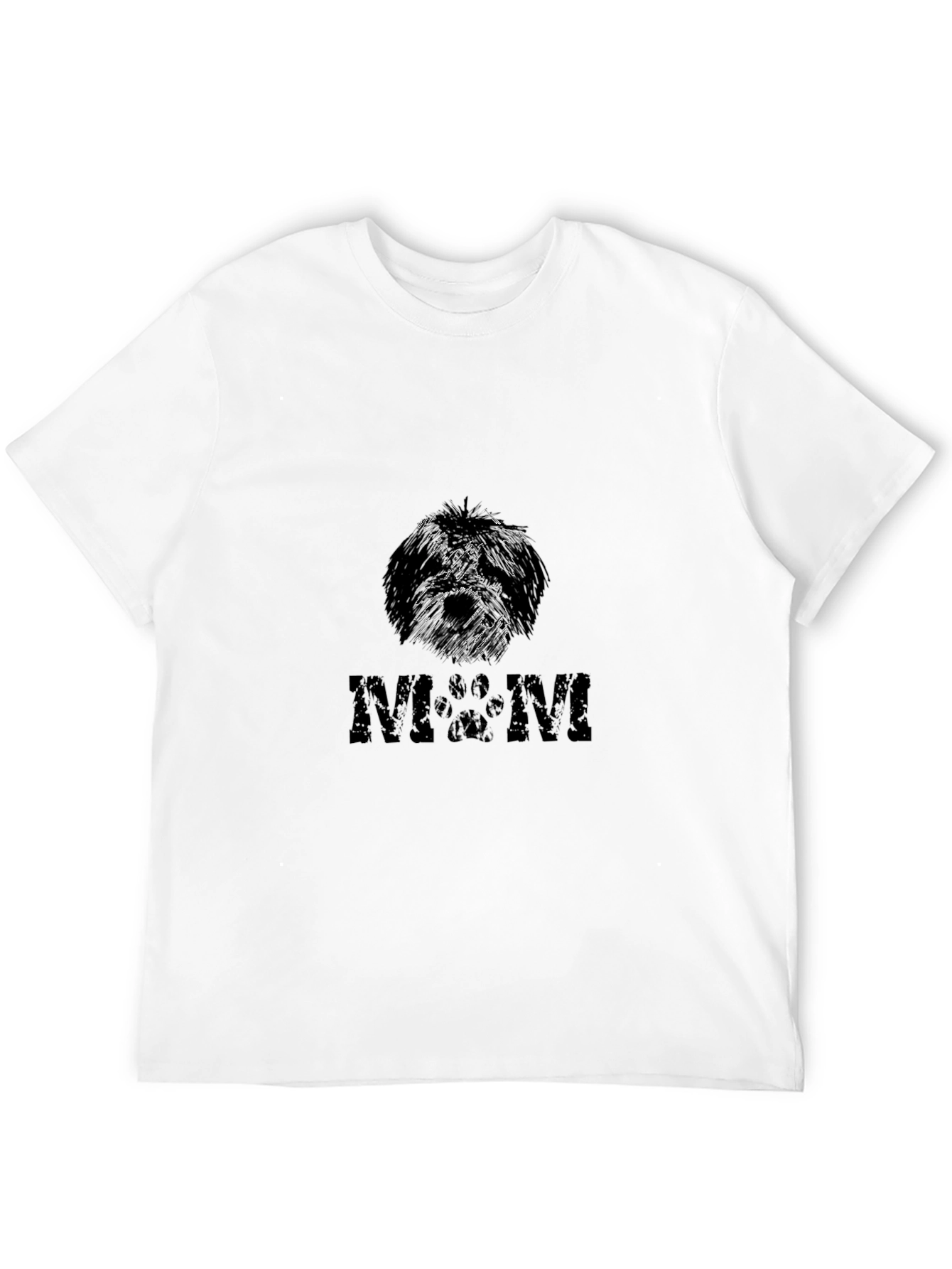 Dog Mom T-Shirt Paw Print Design