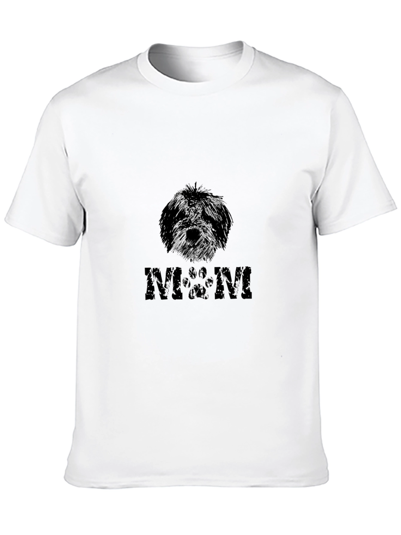 Dog Mom T-Shirt Paw Print Design