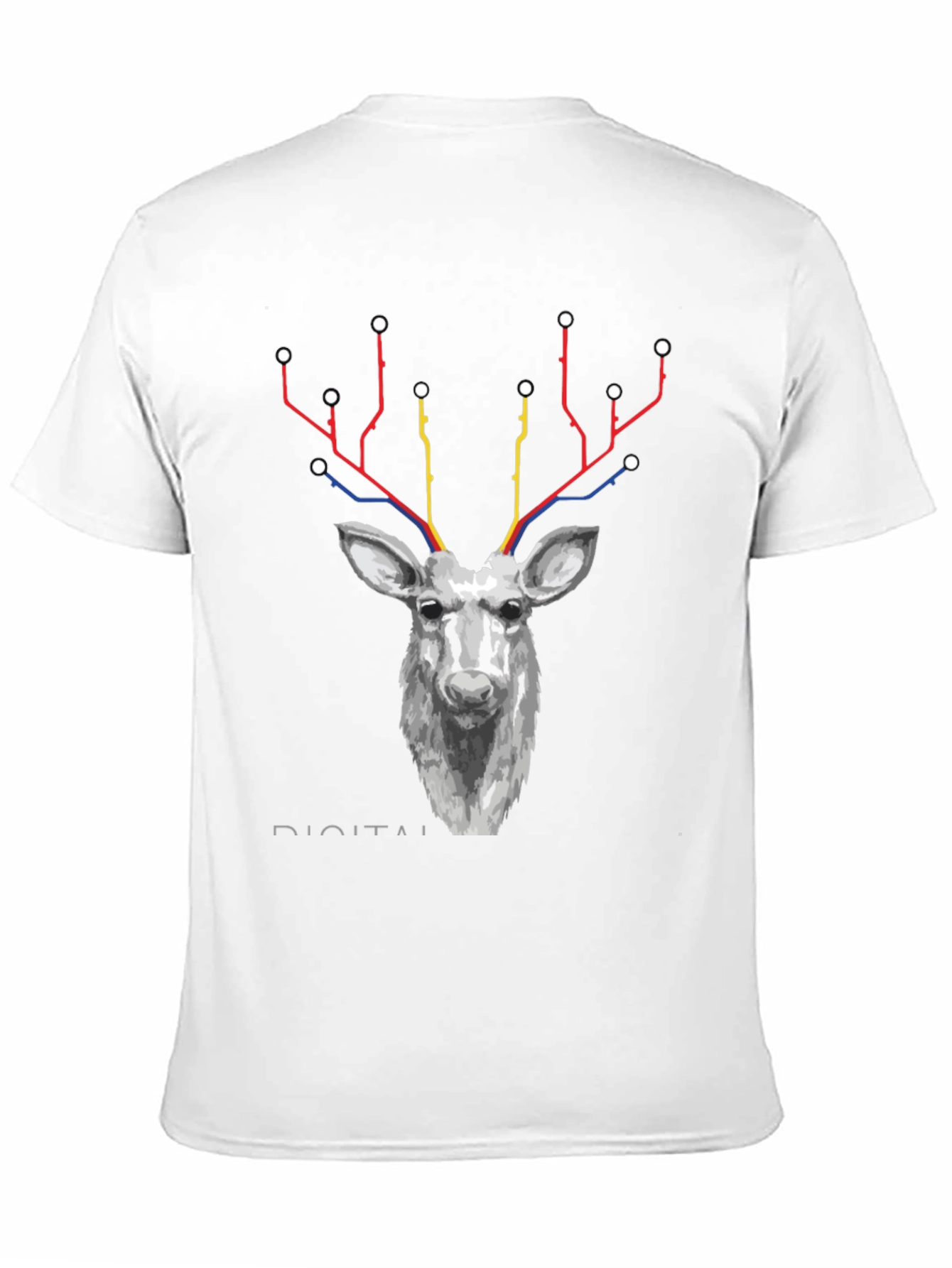 Digital Deer Graphic Tee - Black