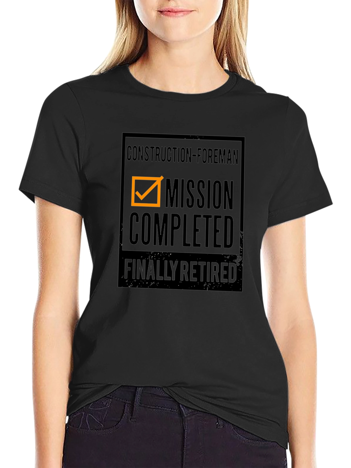 Construction Foreman Retirement T-Shirt: Mission Completed