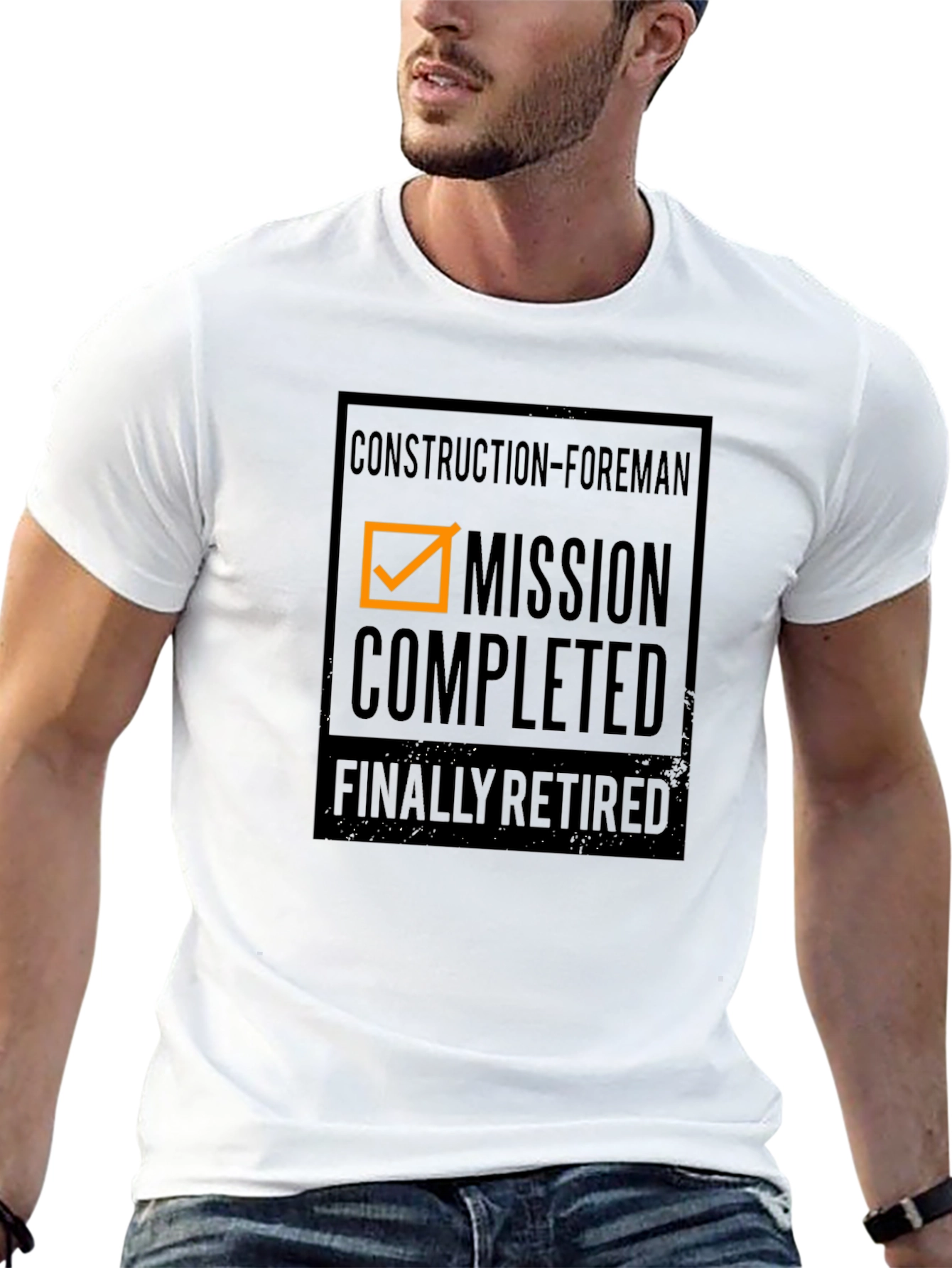 Construction Foreman Retirement T-Shirt: Mission Completed