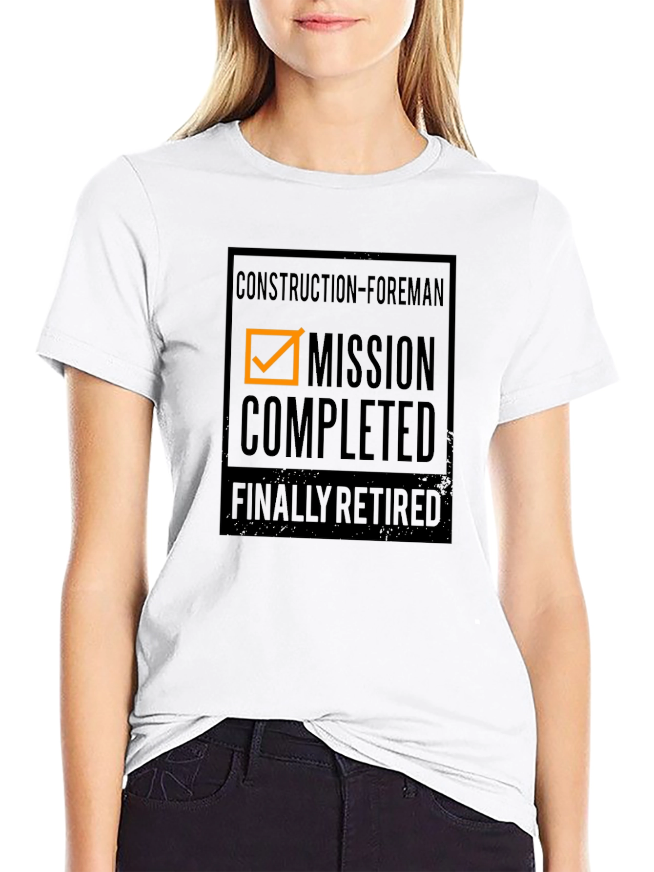 Construction Foreman Retirement T-Shirt: Mission Completed
