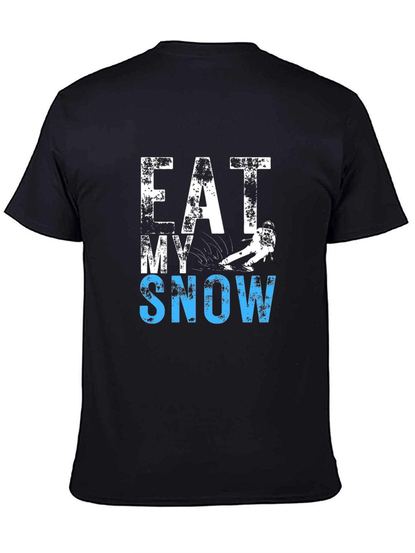 Eat My Snow Black T-Shirt - Skiing Apparel