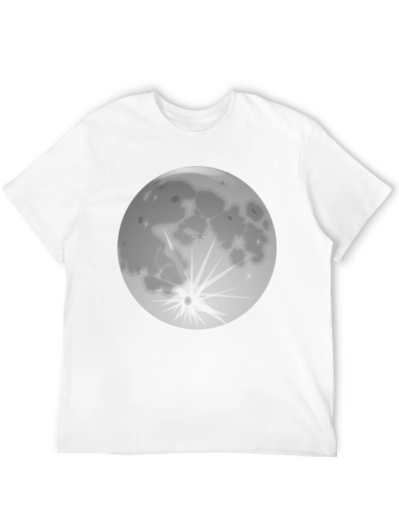 Full Moon Graphic T-Shirt - Black Cotton Tee