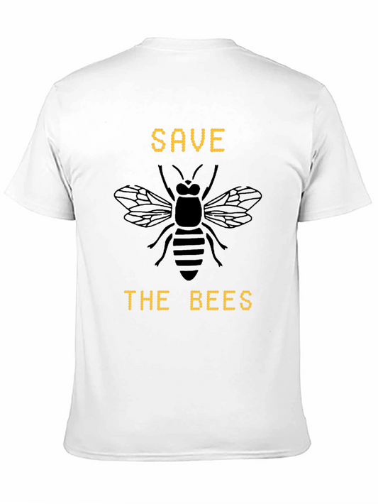 Save the Bees Graphic T-Shirt - Black Cotton Tee