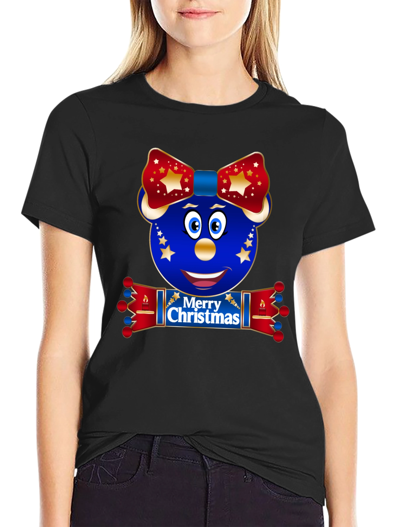 Festive Christmas Character Graphic T-Shirt