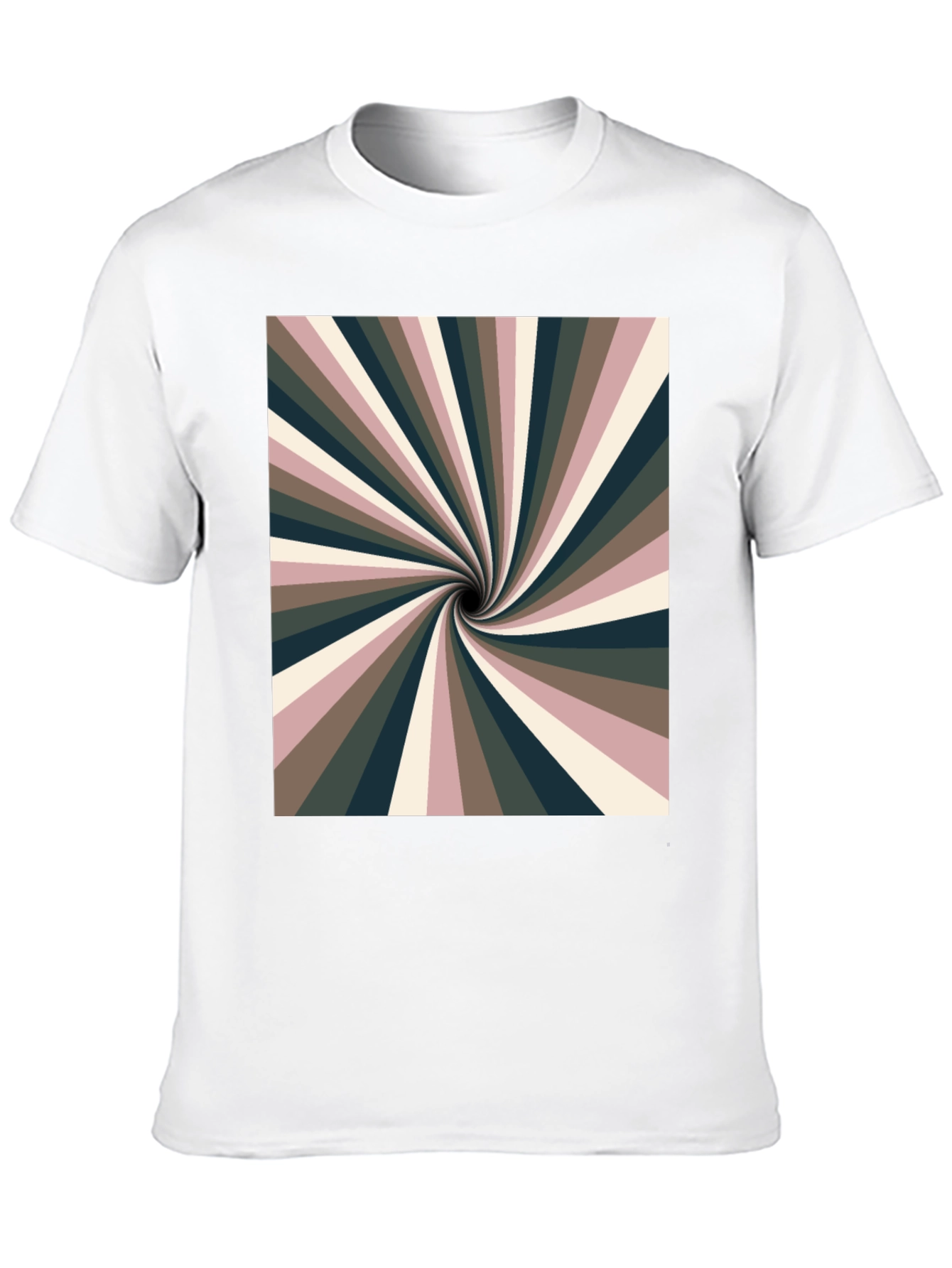 Retro Swirl Graphic Black Tee