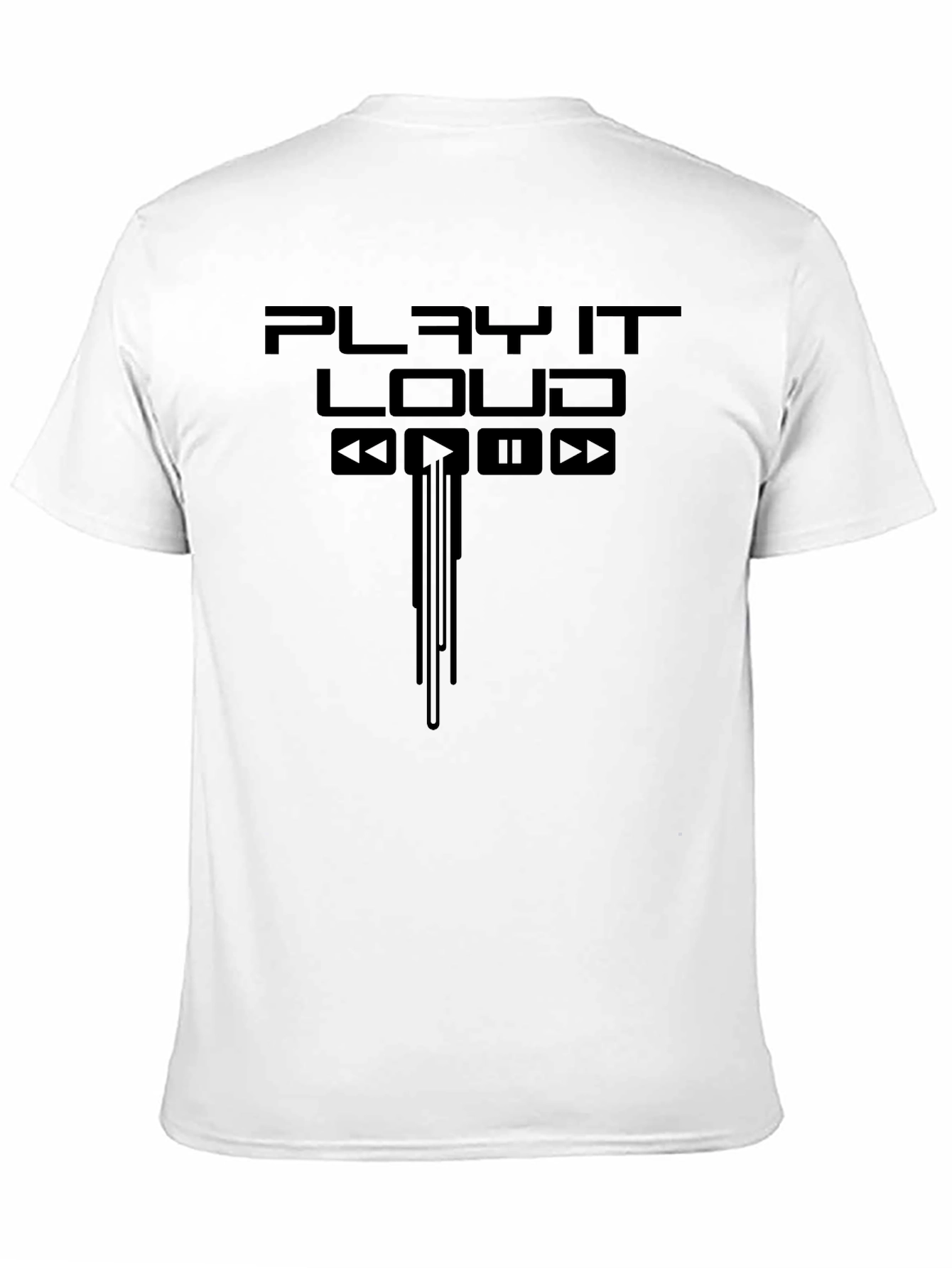 Play It Loud Graphic Tee - Black Cotton Blend