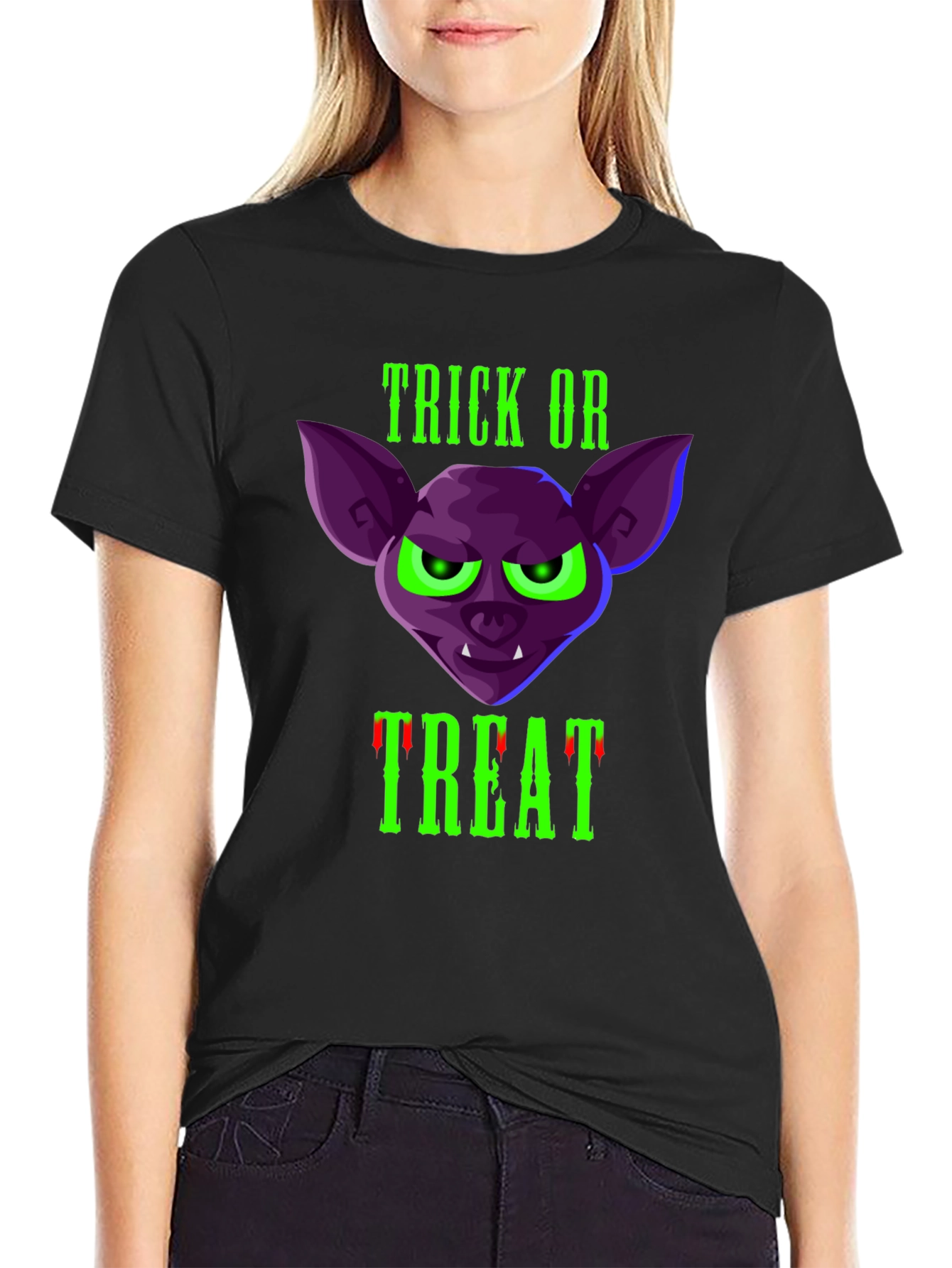 Trick or Treat Bat T-Shirt - Halloween Tee