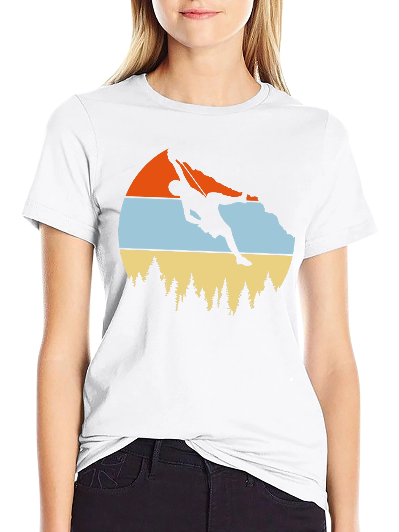 Climbing Graphic Tee - Retro Mountain Design