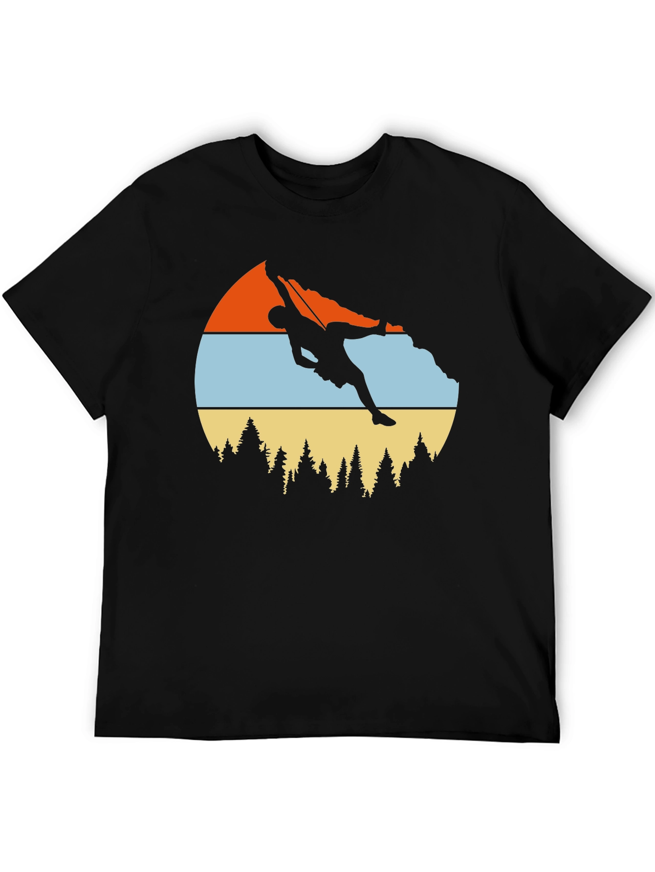 Climbing Graphic Tee - Retro Mountain Design
