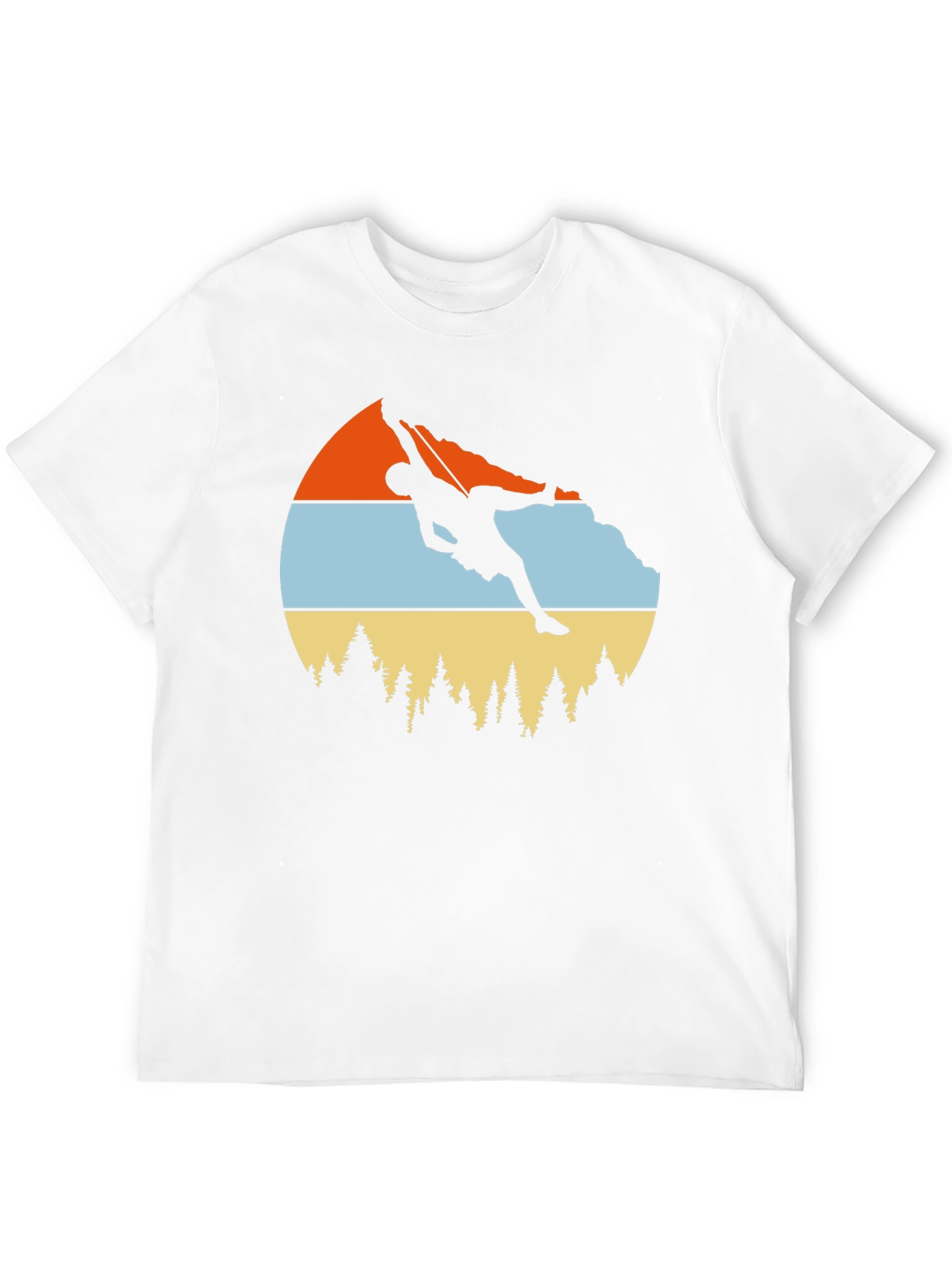 Climbing Graphic Tee - Retro Mountain Design