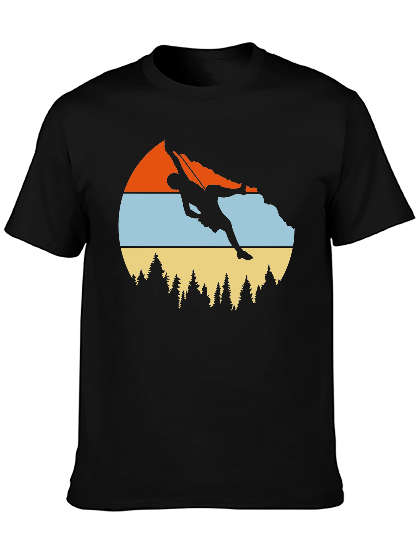 Climbing Graphic Tee - Retro Mountain Design