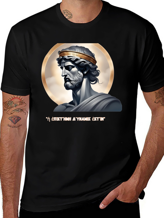 Ancient Greek Statue Graphic Black T-Shirt