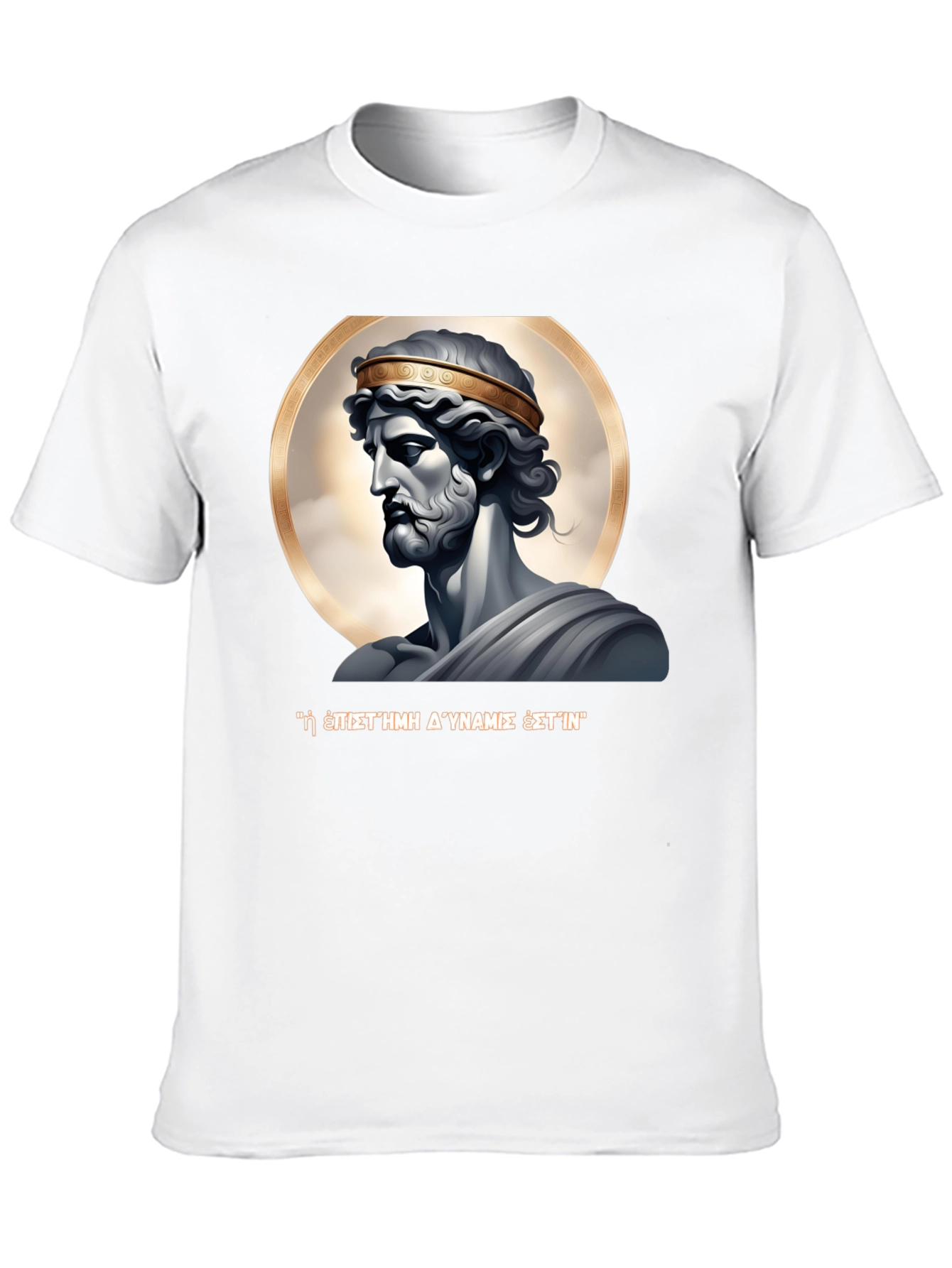 Ancient Greek Statue Graphic Black T-Shirt