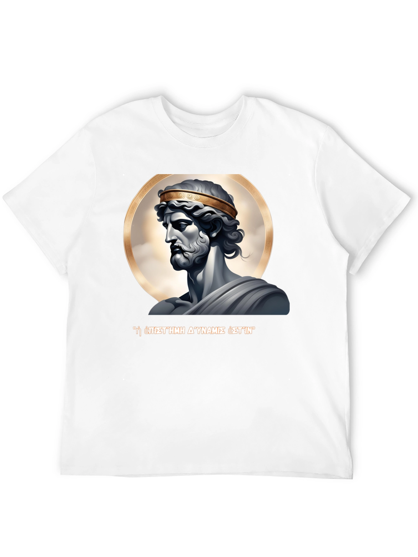 Ancient Greek Statue Graphic Black T-Shirt