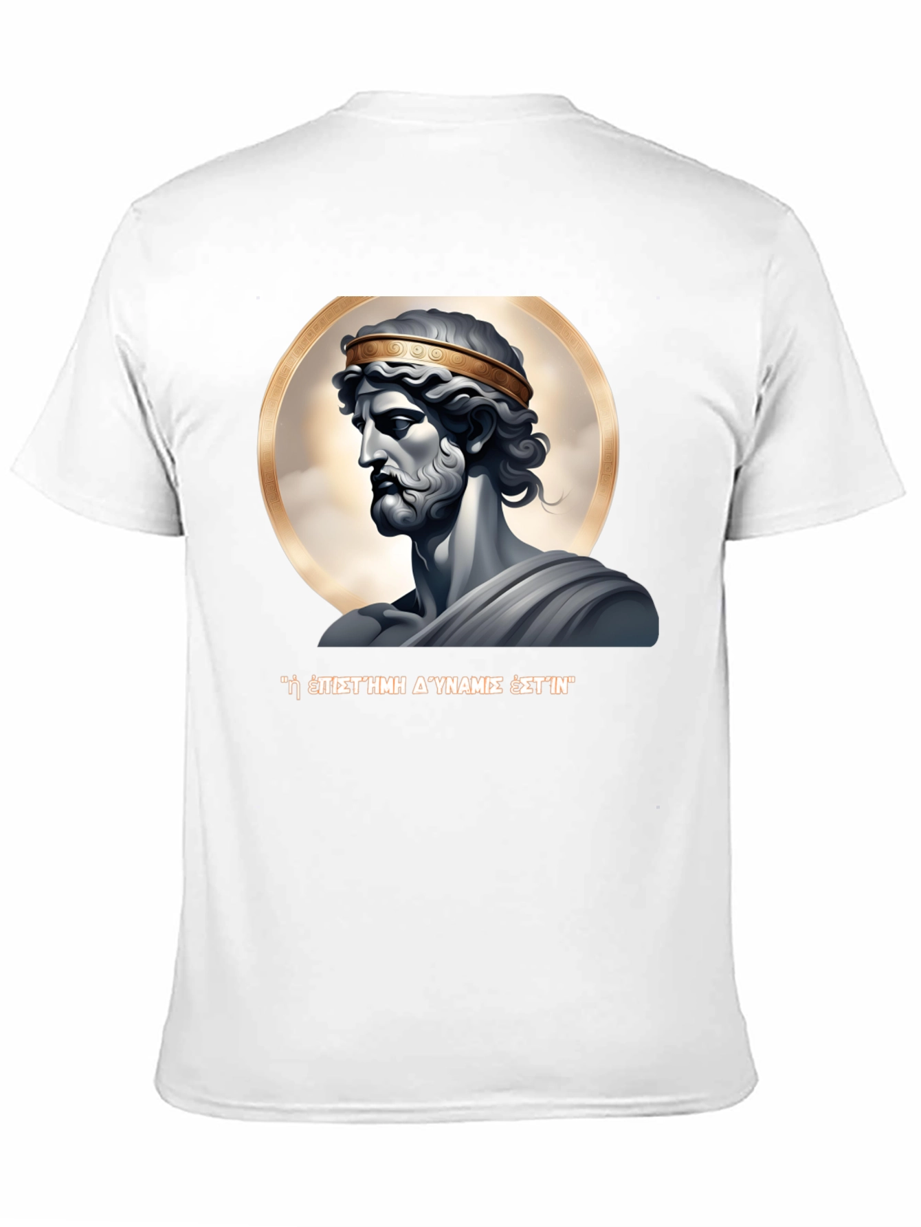 Ancient Greek Statue Graphic Black T-Shirt