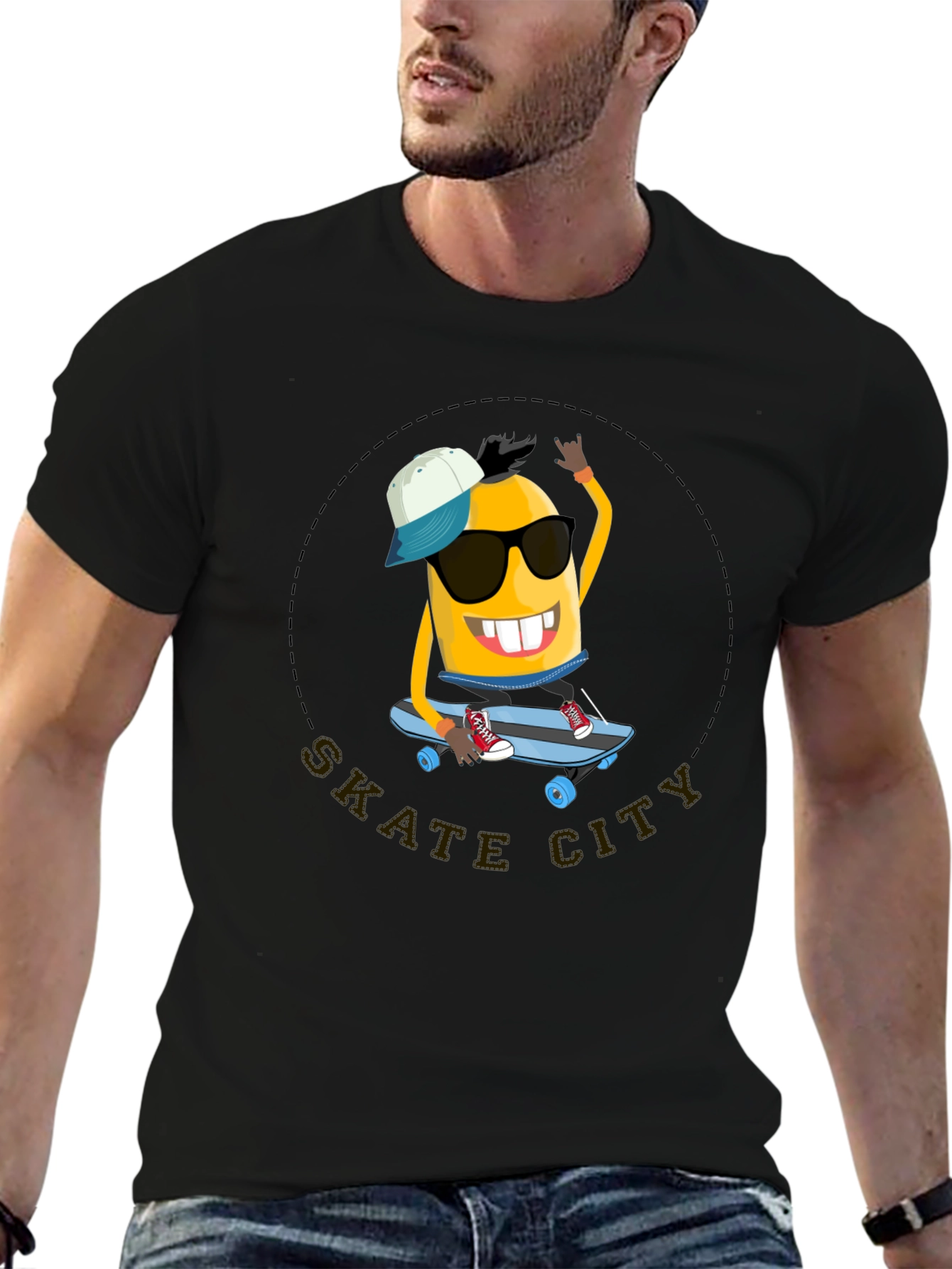 Skate City Minion T-Shirt - Cool Black Tee