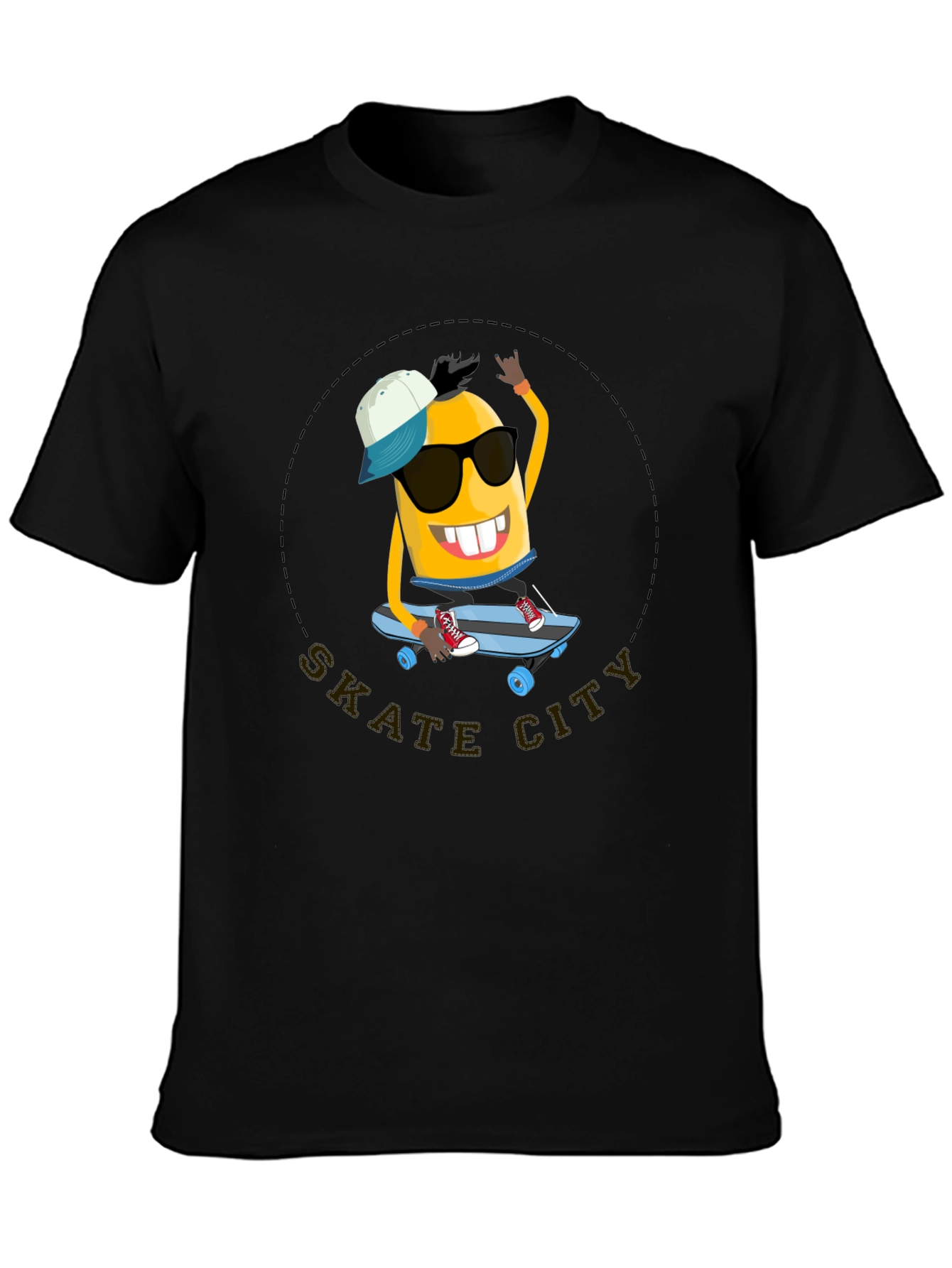 Skate City Minion T-Shirt - Cool Black Tee