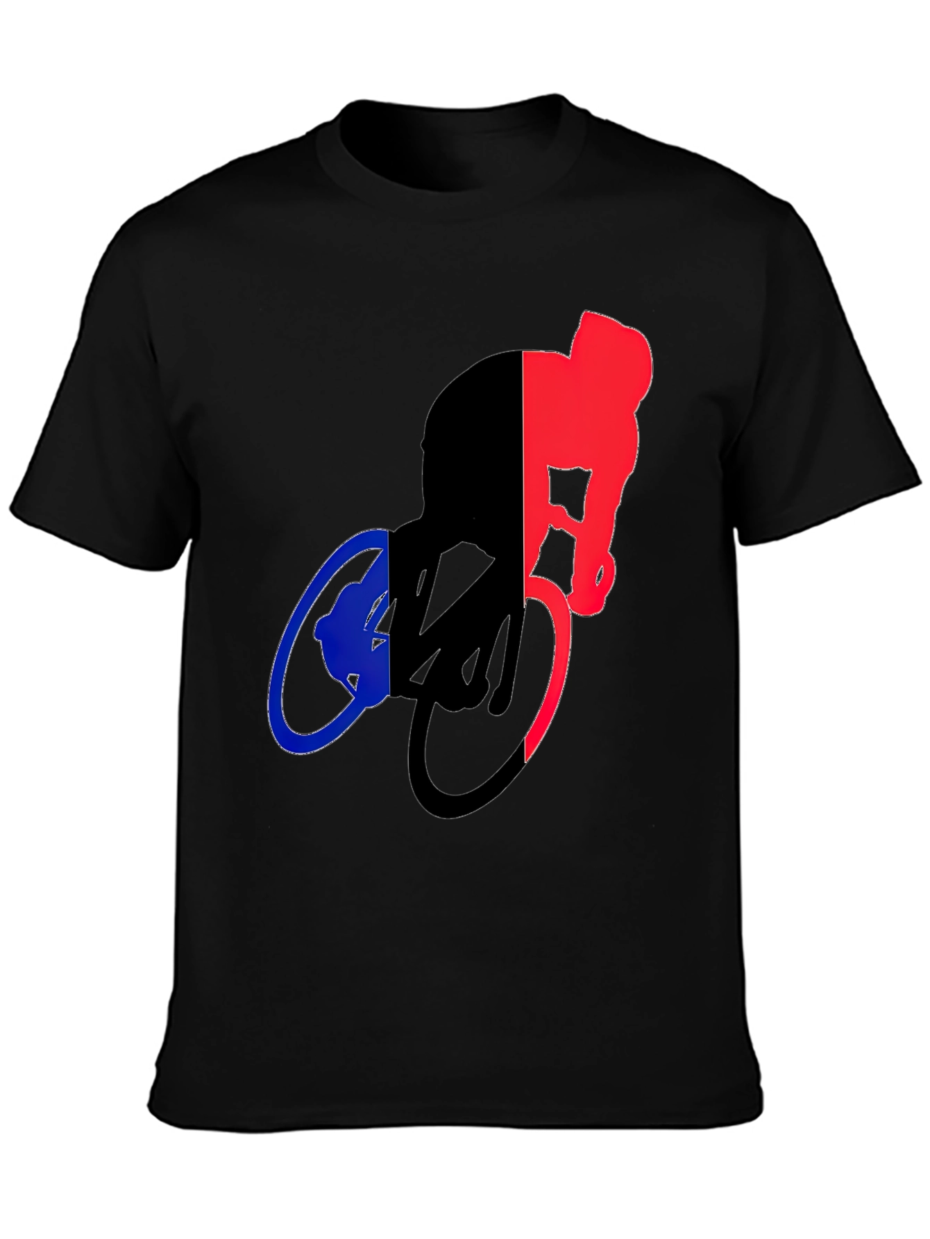 Cycling Silhouette Graphic Tee - Sporty Black T-Shirt