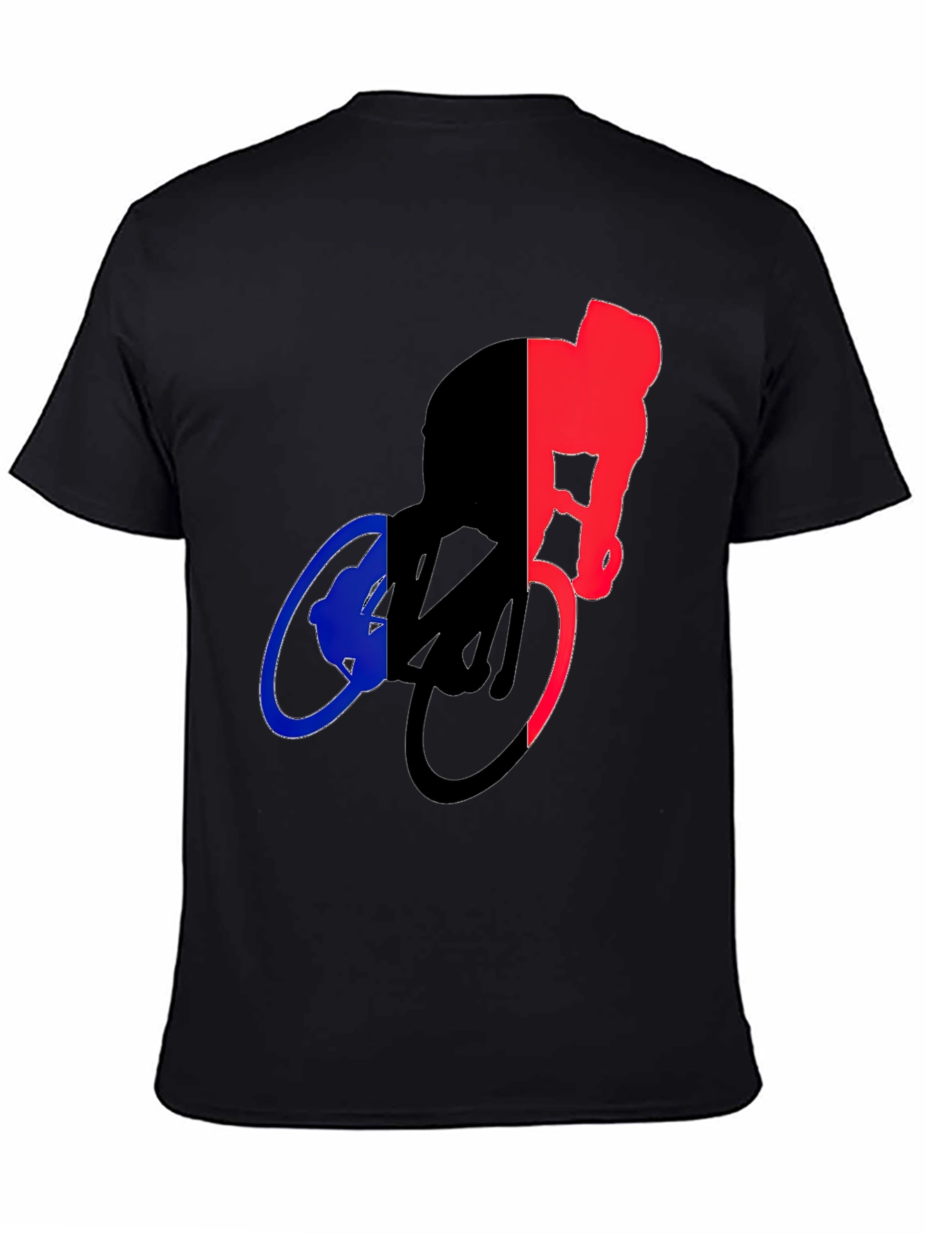 Cycling Silhouette Graphic Tee - Sporty Black T-Shirt