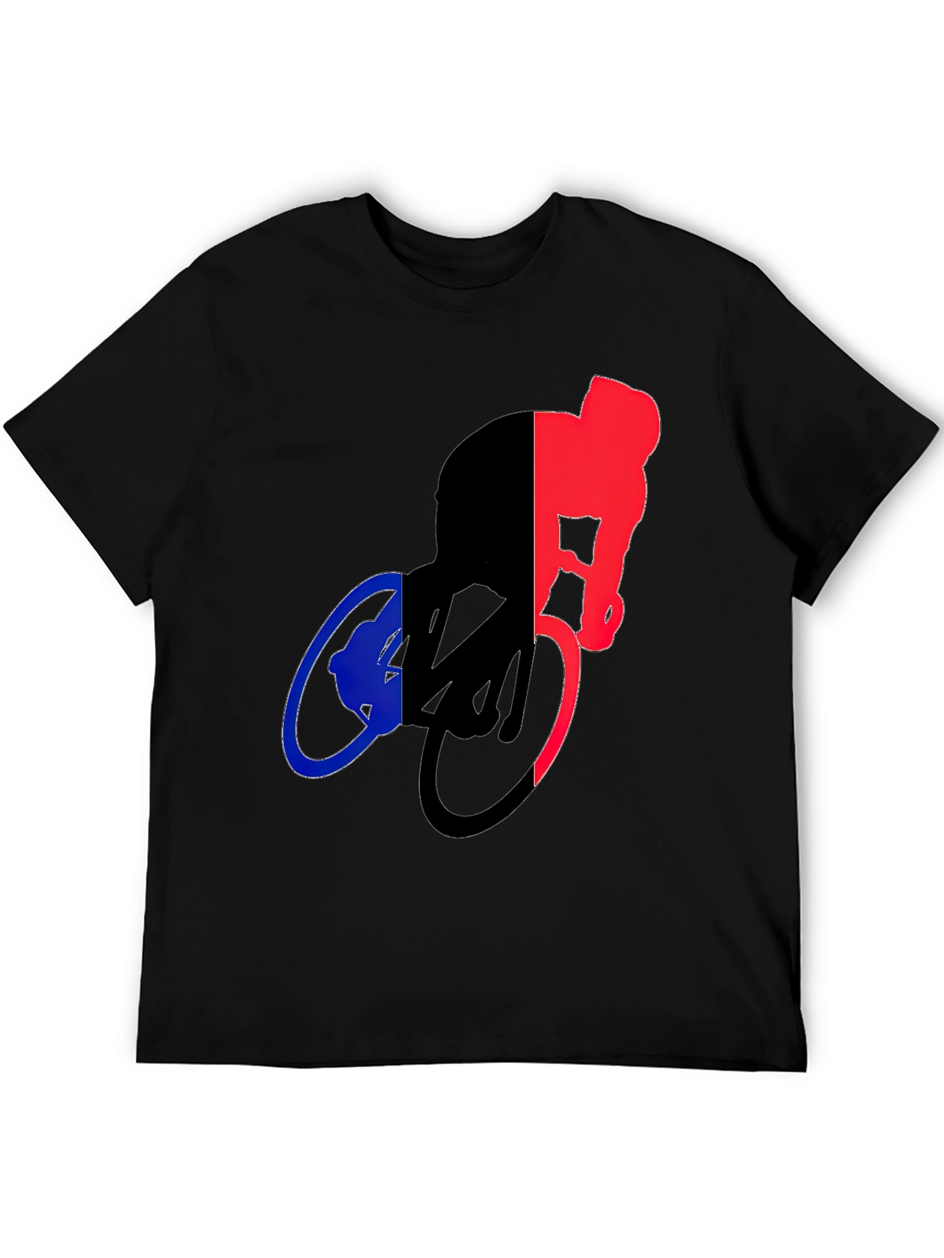 Cycling Silhouette Graphic Tee - Sporty Black T-Shirt