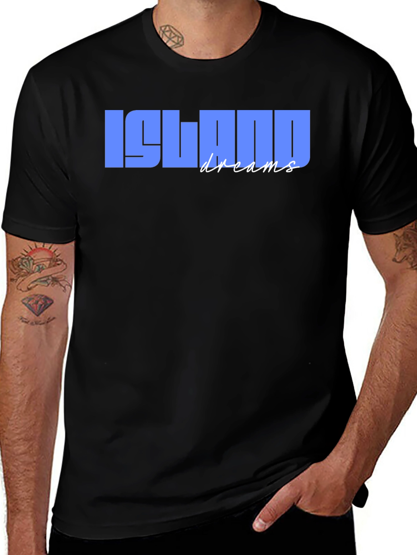 Island Dreams Graphic Print Mens T-Shirt