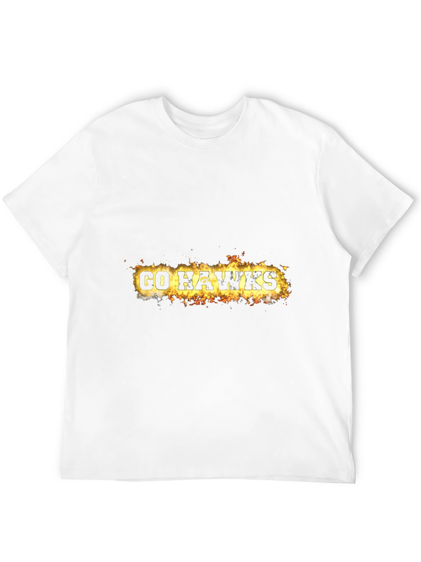 Go Hawks Flaming Text Graphic Tee