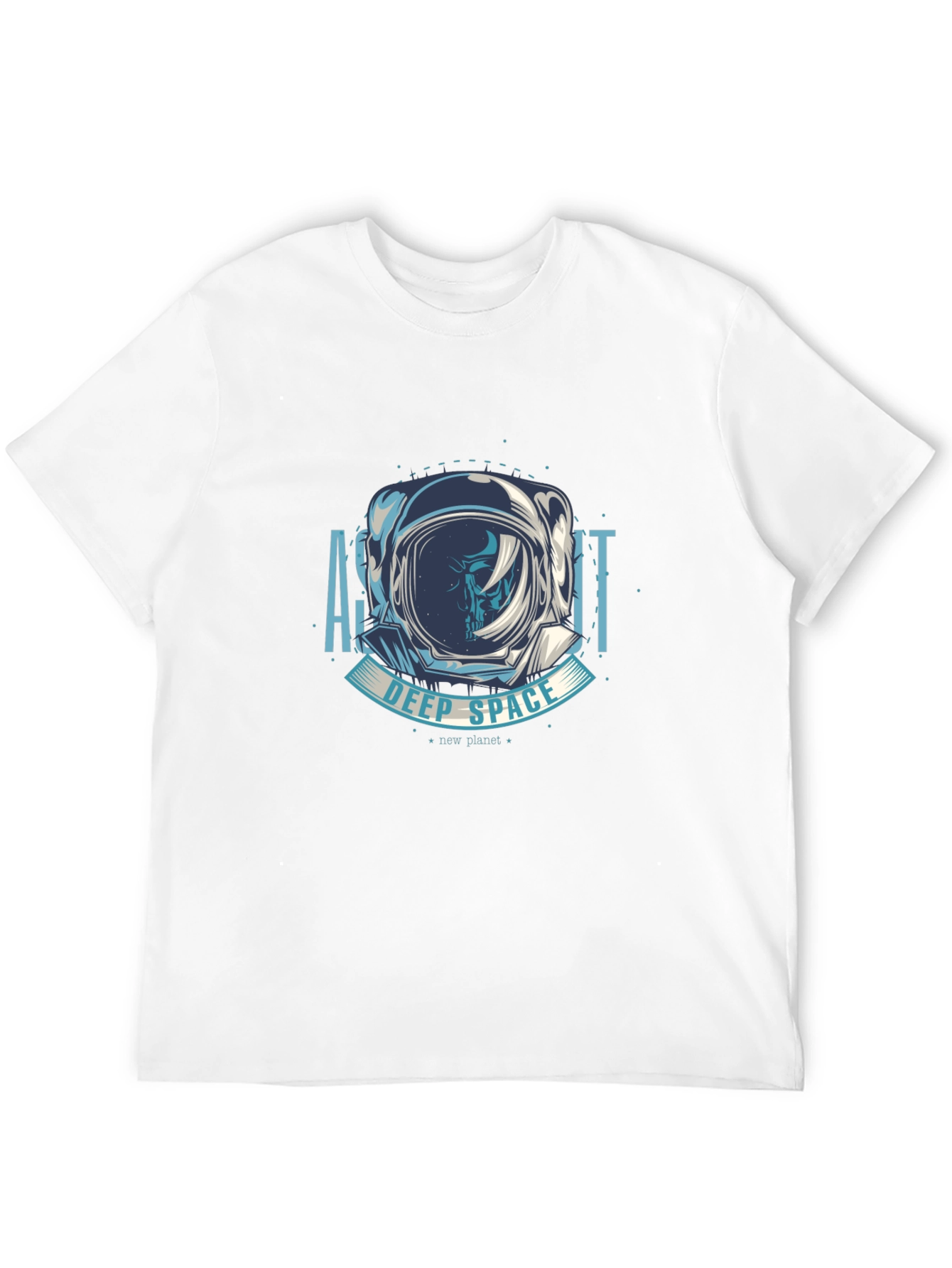 Astronaut Deep Space Graphic T-Shirt - Black