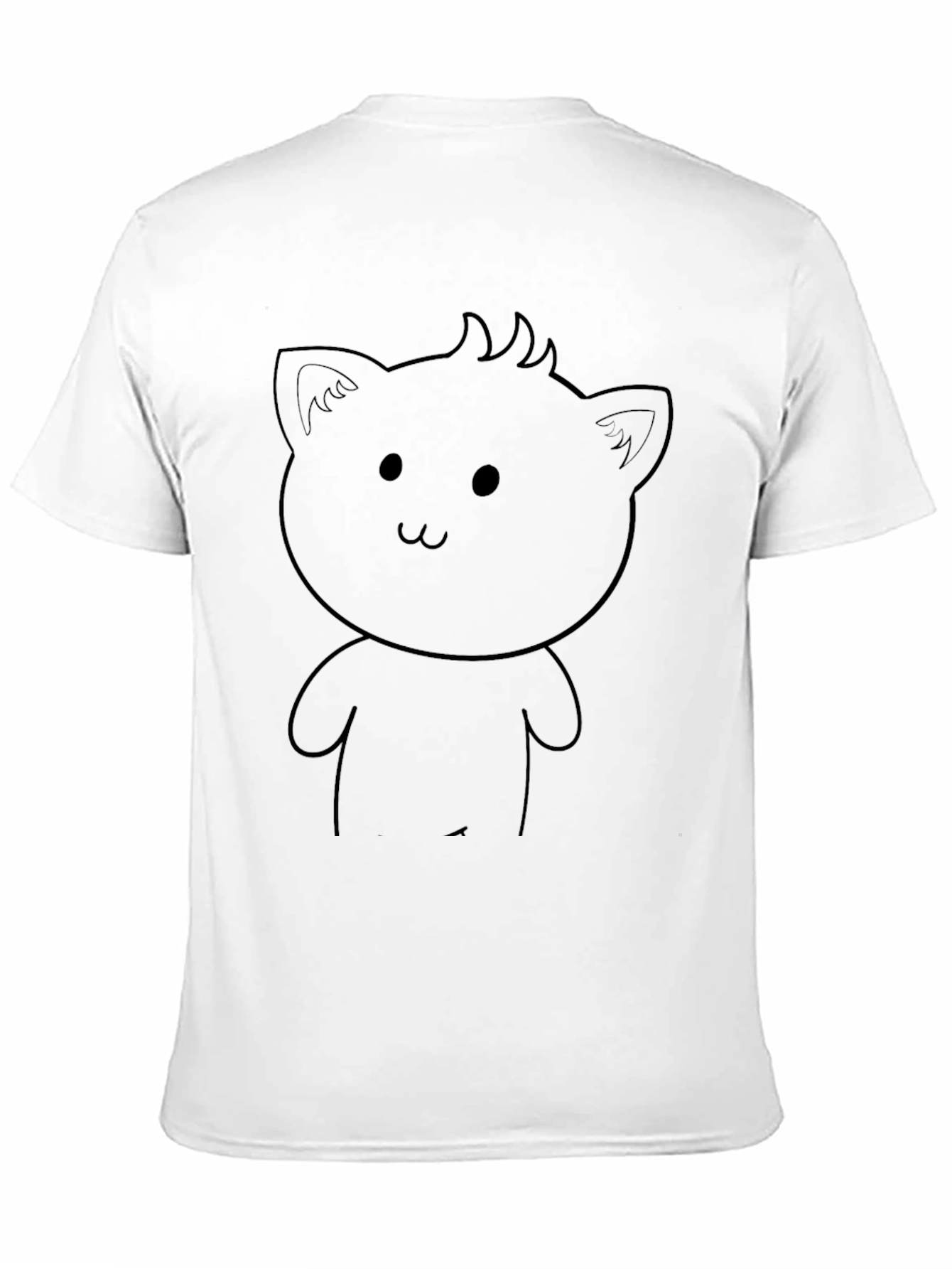Cute Cat Graphic Black T-Shirt