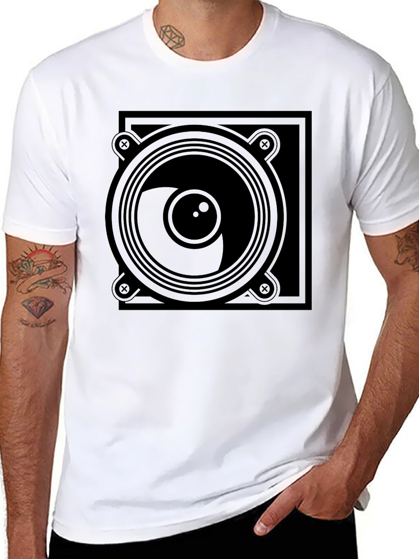 Speaker Graphic Black T-Shirt