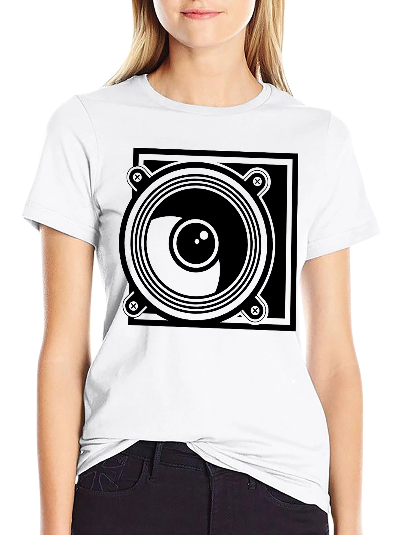 Speaker Graphic Black T-Shirt