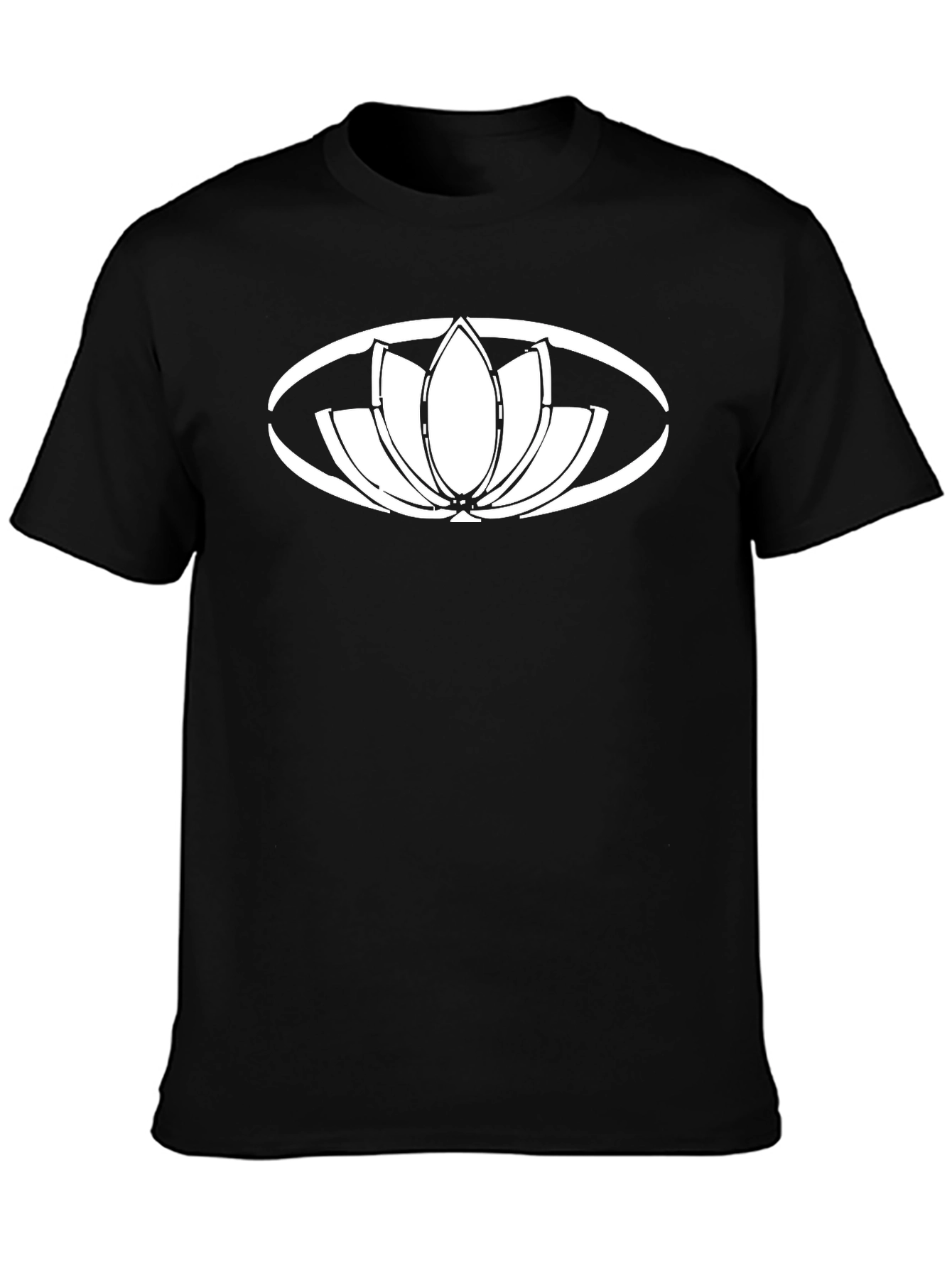 Lotus Flower Graphic Tee - Black