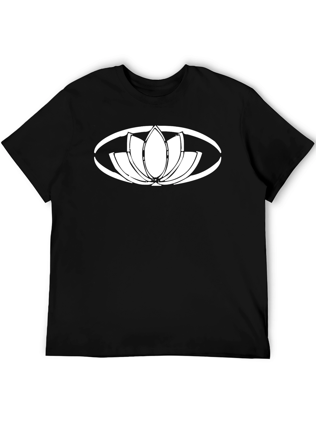 Lotus Flower Graphic Tee - Black