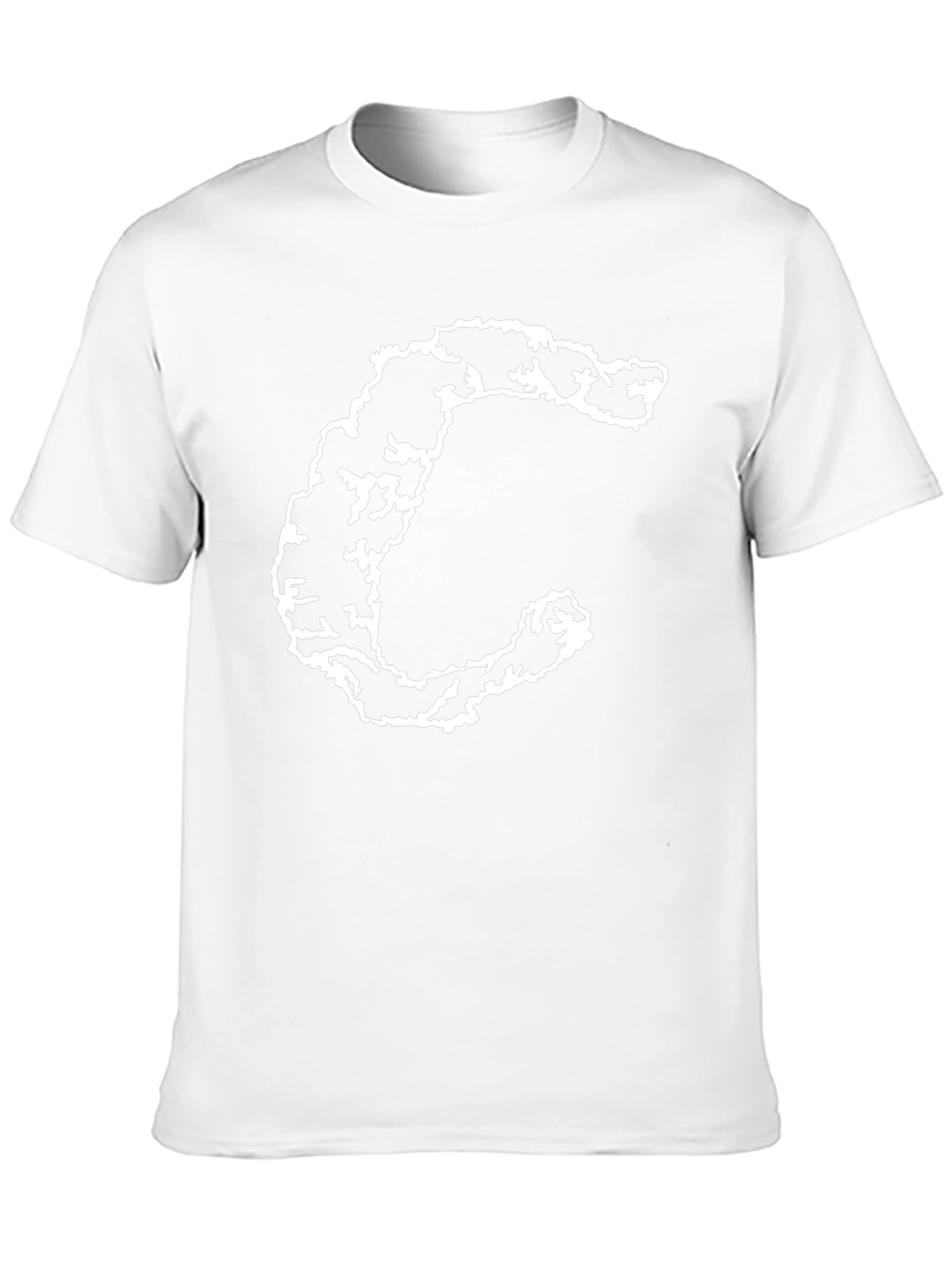 Black T-Shirt with Distressed C Graphic